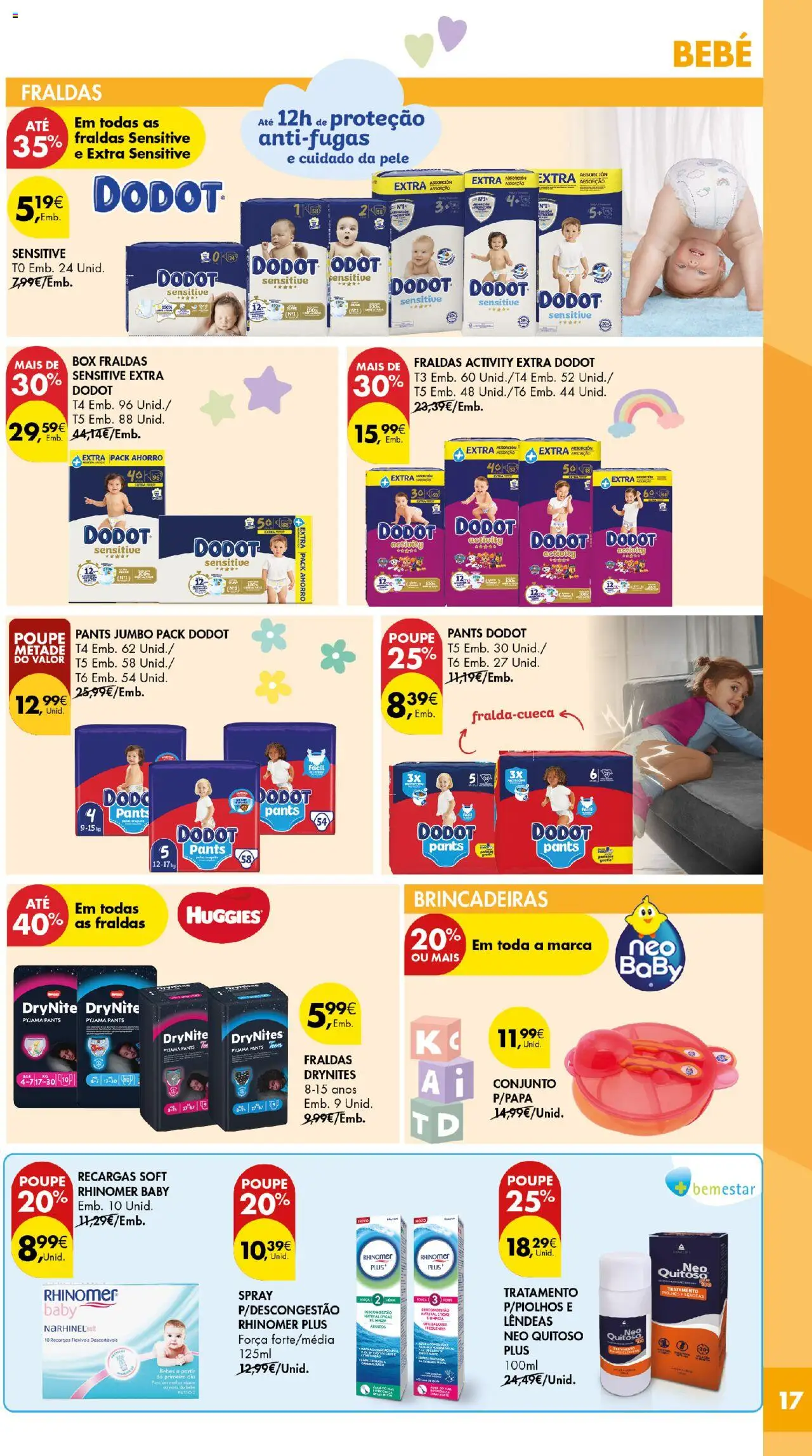 Pingo Doce - Cuidados Pessoais e para o Lar │ válido de 23.09.2025 | Página: 17 | Produtos: Fraldas