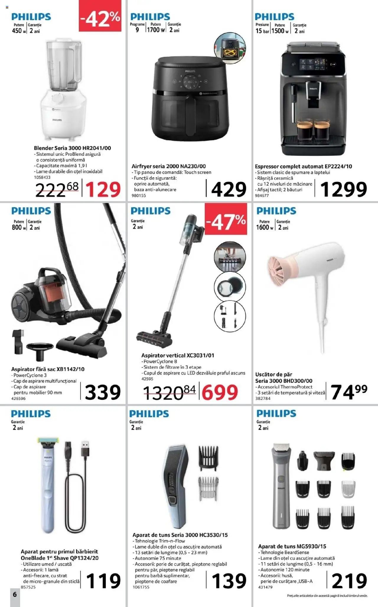 Noul catalog Selgros – valabil de la 17.10.2025 | Pagină: 6 | Produse: Espressor, Pieptene, Uscător, Uscător De Păr