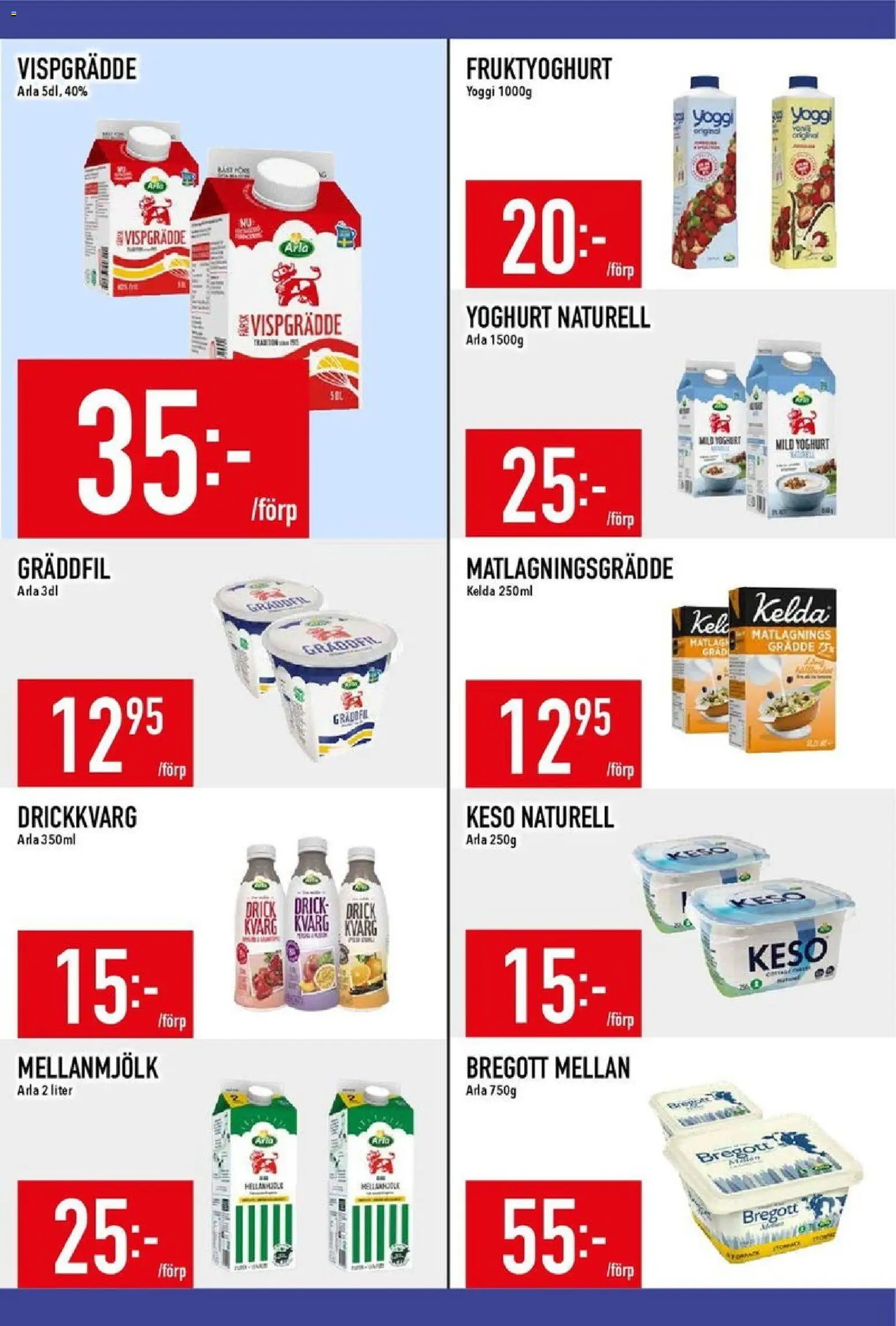 Matdax reklamblad aktuell från 29.12.2025 | Sida: 12 | Produkter: Yoghurt, Yoggi, Keso, Vispgrädde