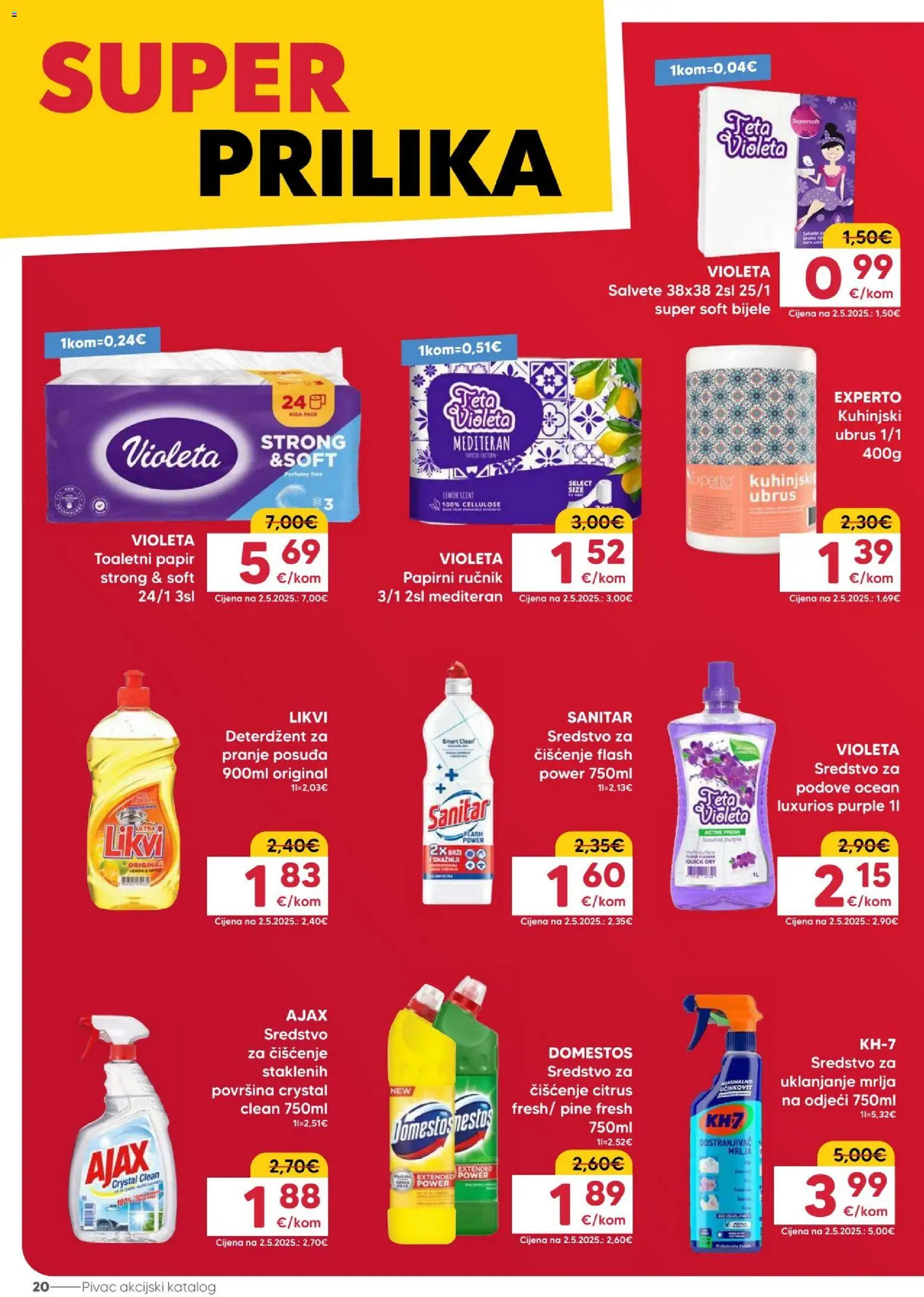 Pivac katalog | vrijedi od 30.03.2026 | Stranica: 20 | Proizvodi: Deterdžent, Salvete, Toaletni papir, Ajax