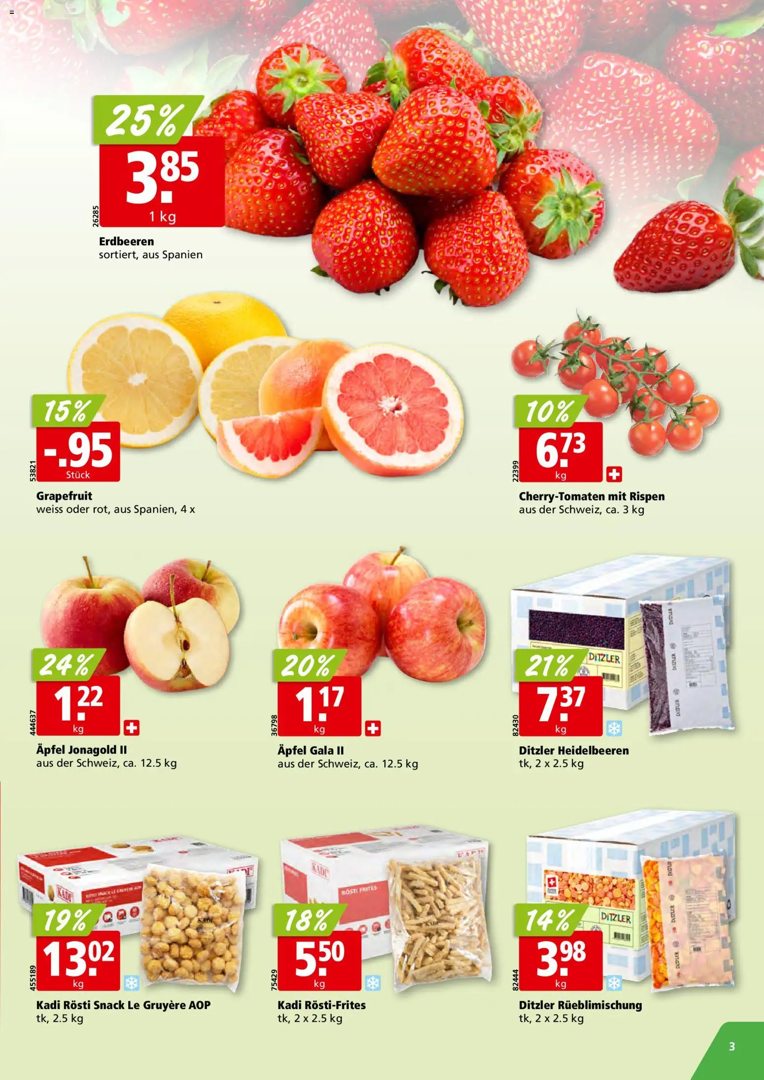 Aligro aktionen – gültig ab 27.05.2026 | Seite: 3 | Produkte: Äpfel, Grapefruit, Erdbeeren