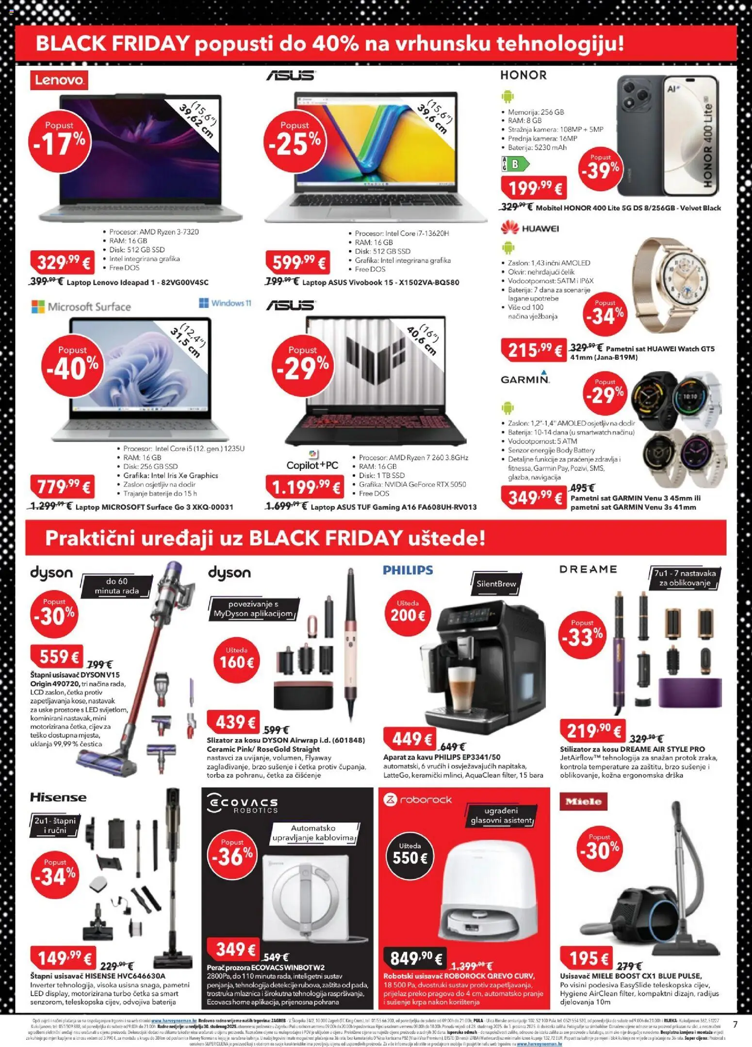 Harvey Norman katalog | vrijedi od 28.11.2025 | Stranica: 7 | Proizvodi: Usisavač, Navigacija, Baterija, Baterije