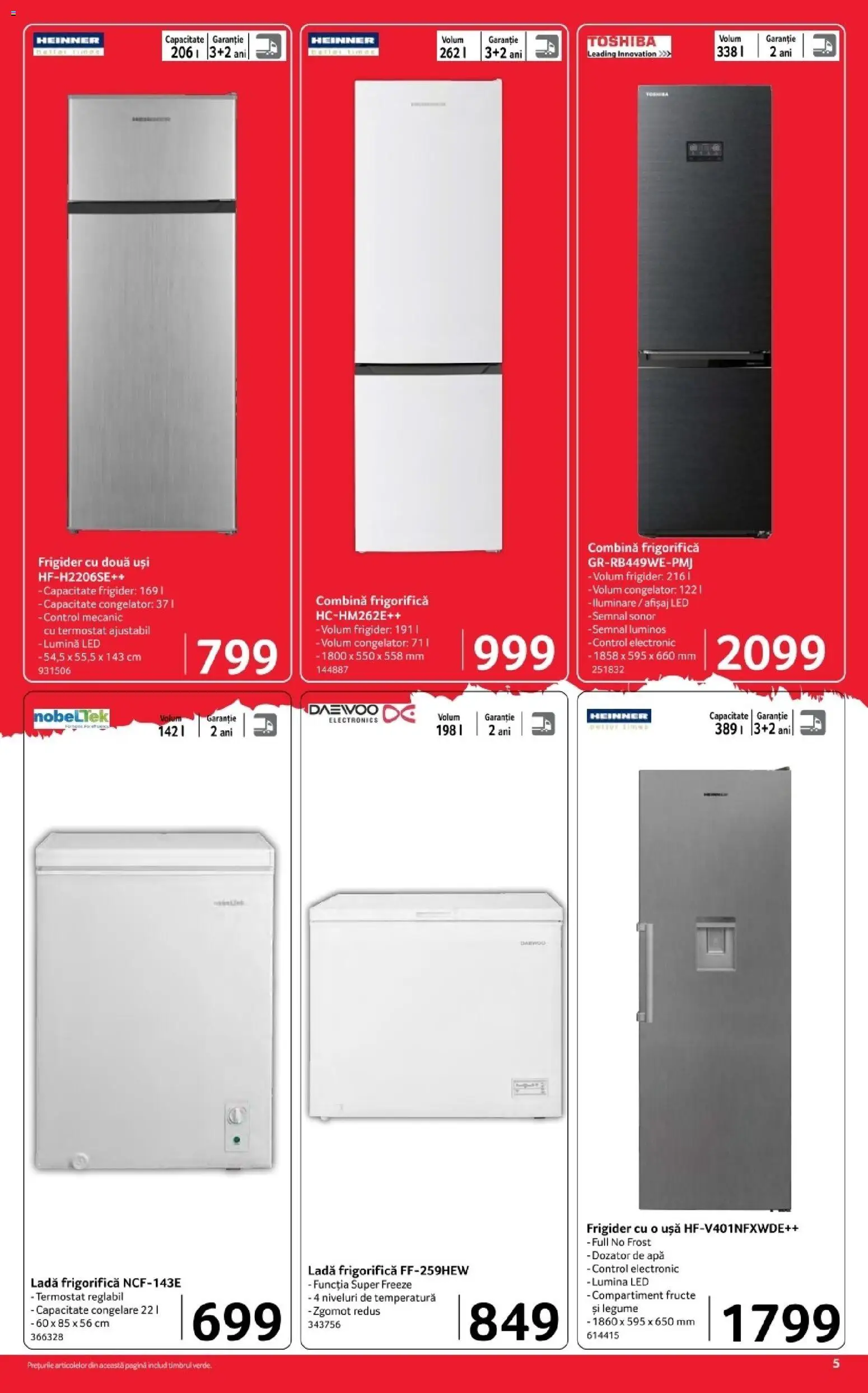 Noul catalog Selgros – valabil de la 17.04.2026 | Pagină: 5 | Produse: Tavuk suyu, Frigider, Fructe, Ladă frigorifică