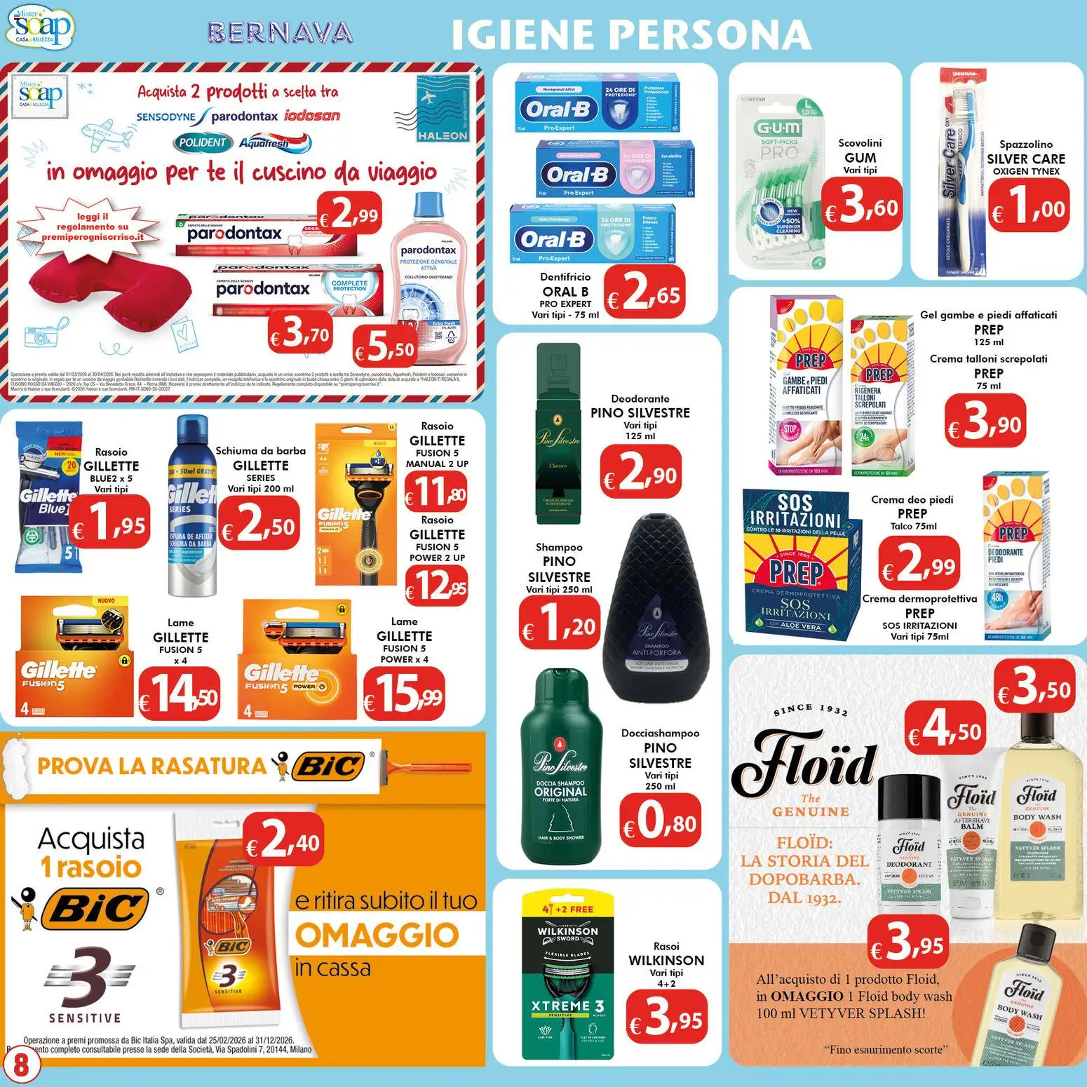 Volantino Bernava del 10.04.2026 | Pagina: 8 | Prodotti: Shampoo, Dentifricio, Data, Aloe vera