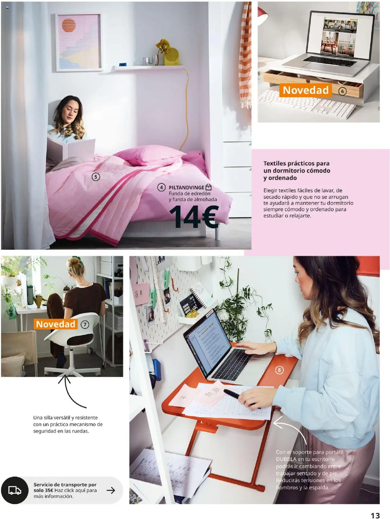 Catálogo IKEA Vuelta a clase │ válido desde el 01.08.2025 | Página: 13 | Productos: Edredón, Té, Funda, Silla