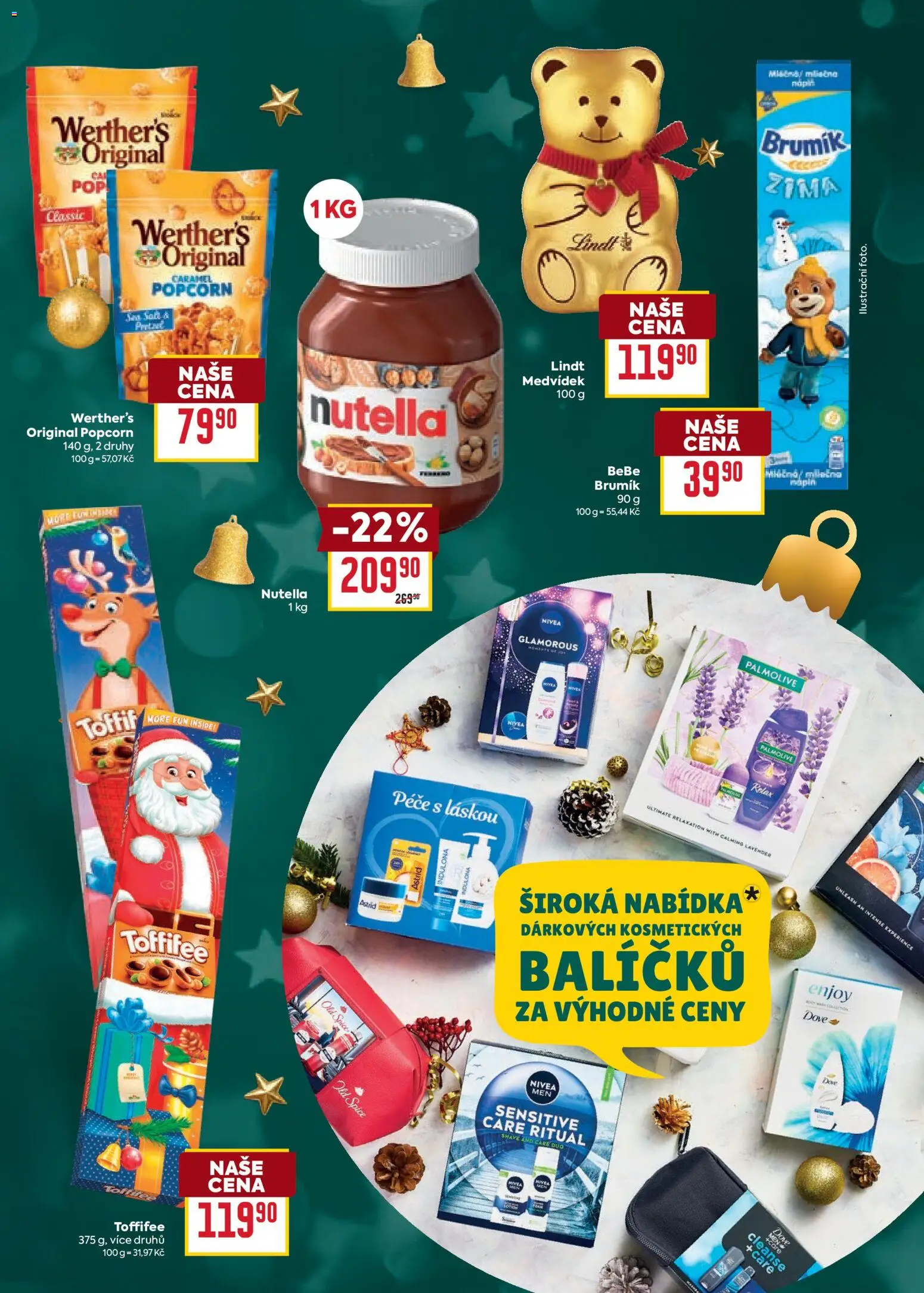Billa leták - Vánoční nabídka od 12.11.2025 | Strana: 9 | Produkty: Lindt, Dove, Bebe, Nutella