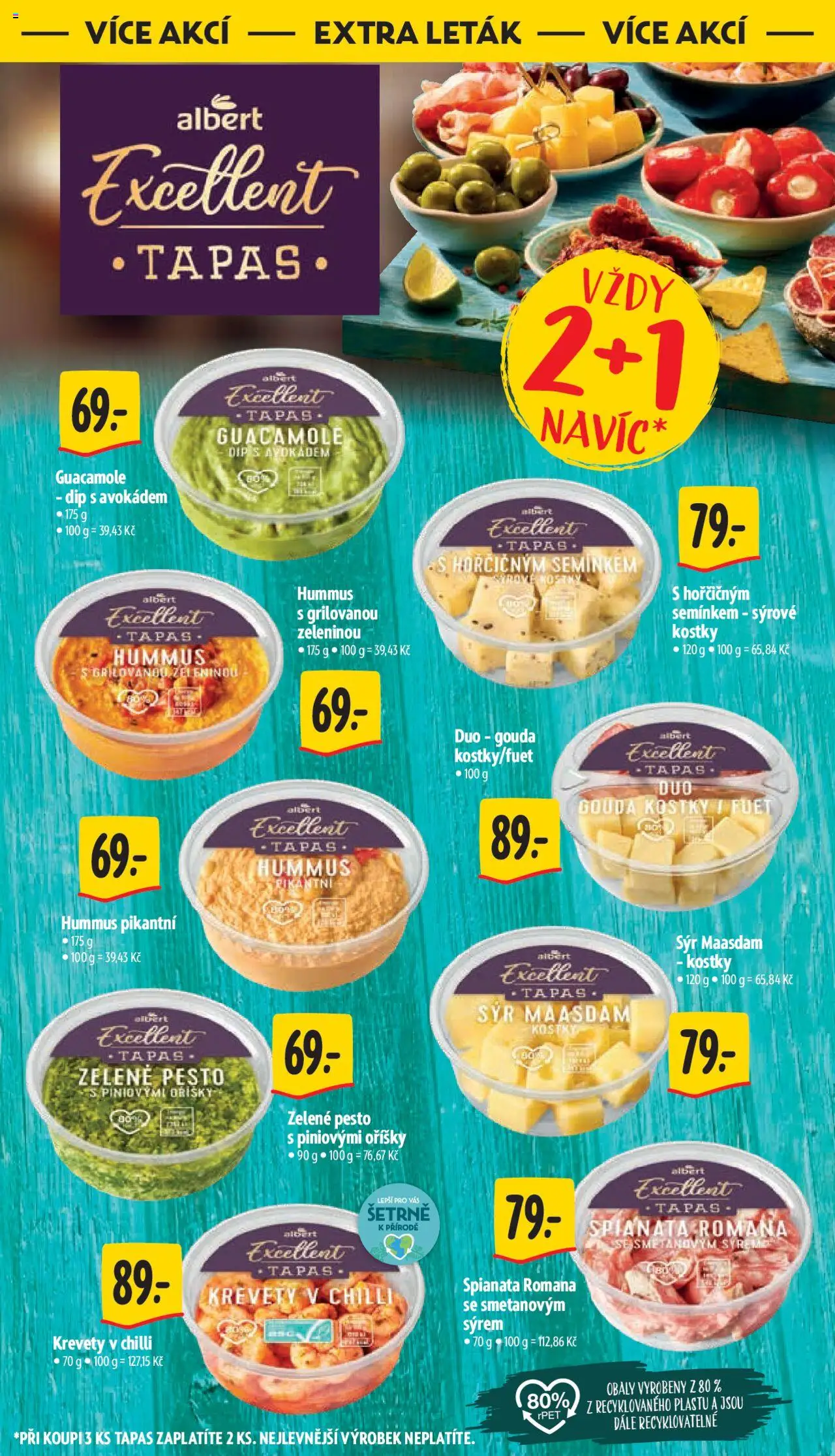 Albert leták - Supermarket od 08.10.2025 | Strana: 37 | Produkty: Hummus, Sýr, Kostky, Krevety