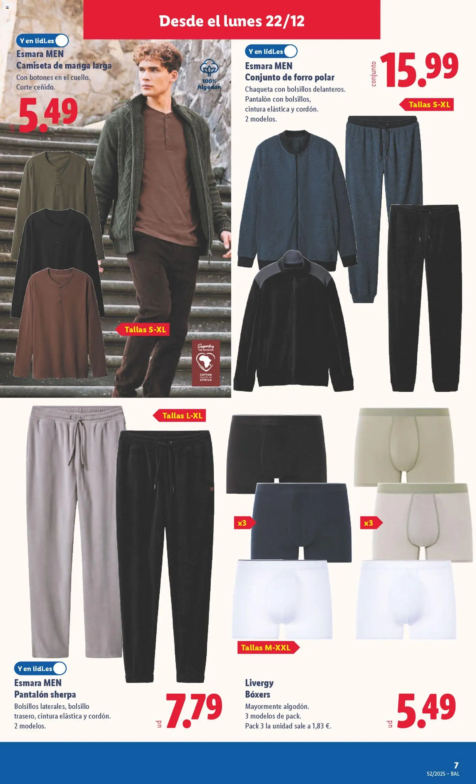 Lidl folleto de bazar │ válido desde el 22.12.2025 | Página: 15 | Productos: Chaqueta, Boxers