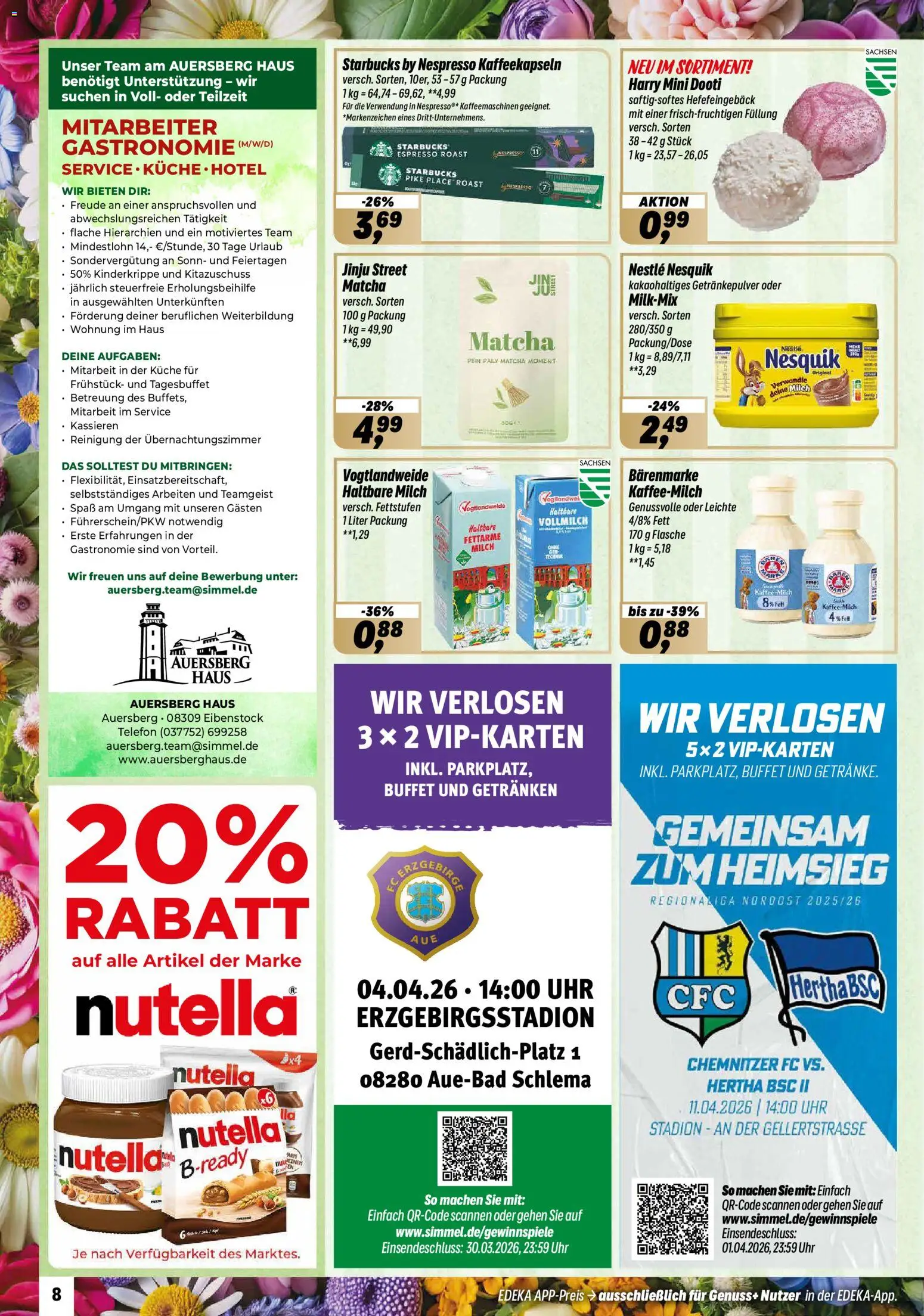 Simmel Prospekt 	 – gültig ab 30.03.2026 | Seite: 8 | Produkte: Nesquik, Starbucks, Nutella, Telefon