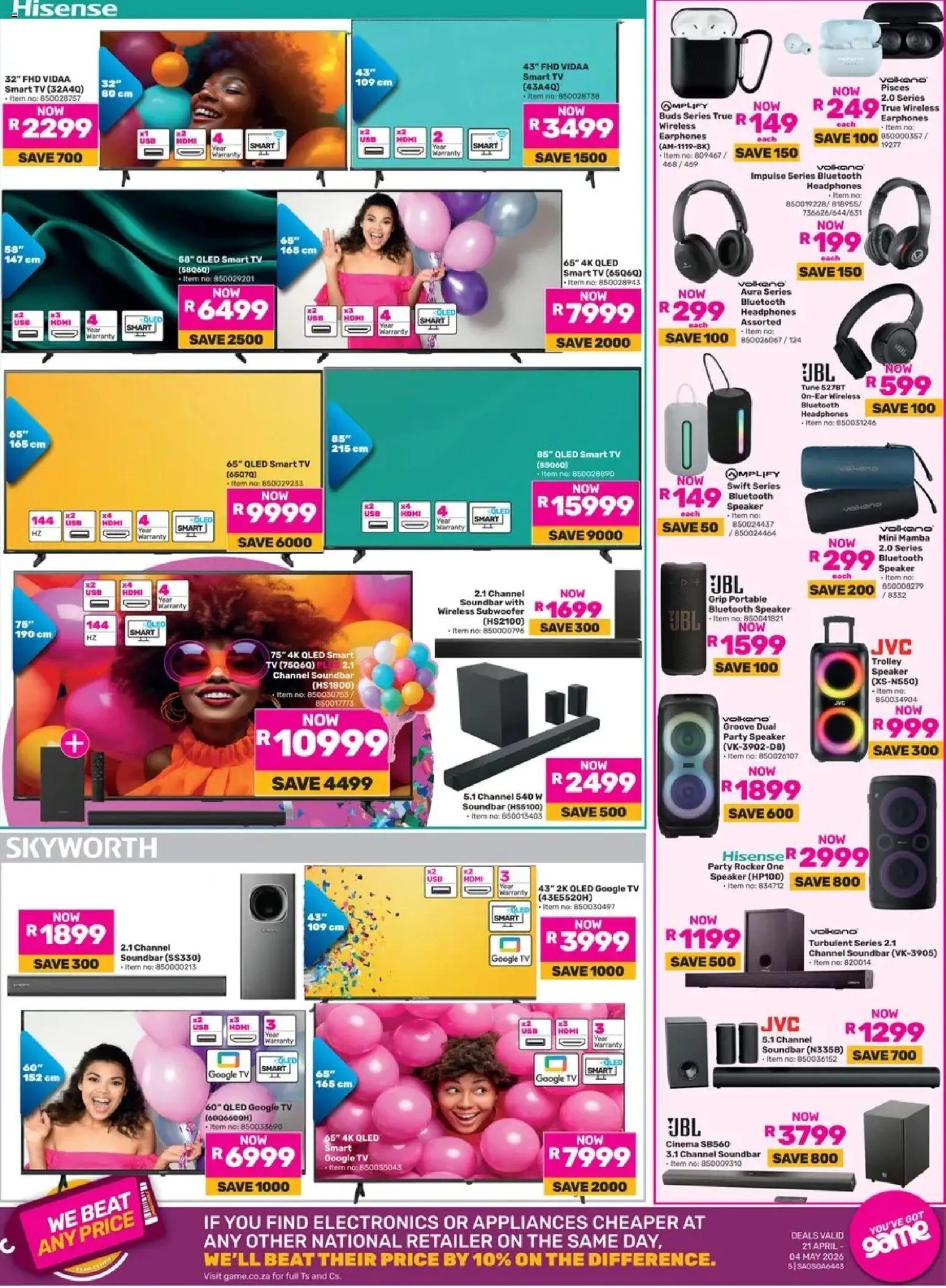 Game - 56 Years In The Game valid from 21.04.2026 | Page: 5 | Products: Speaker, Tv, Game, Headphones