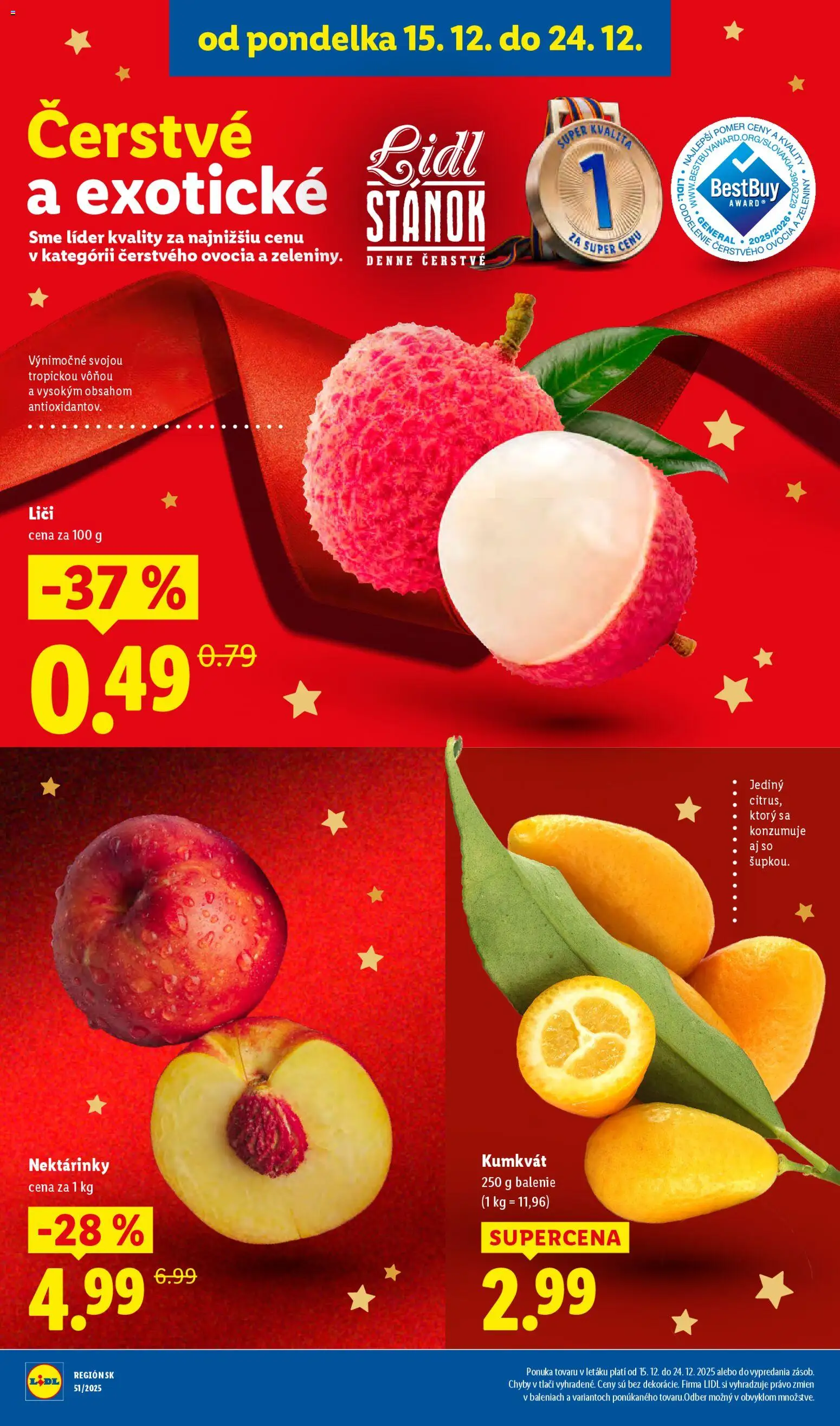 Nové Lidl akcie – leták je platný od 18.12.2025 | Strana: 44 | Produkty: Liči