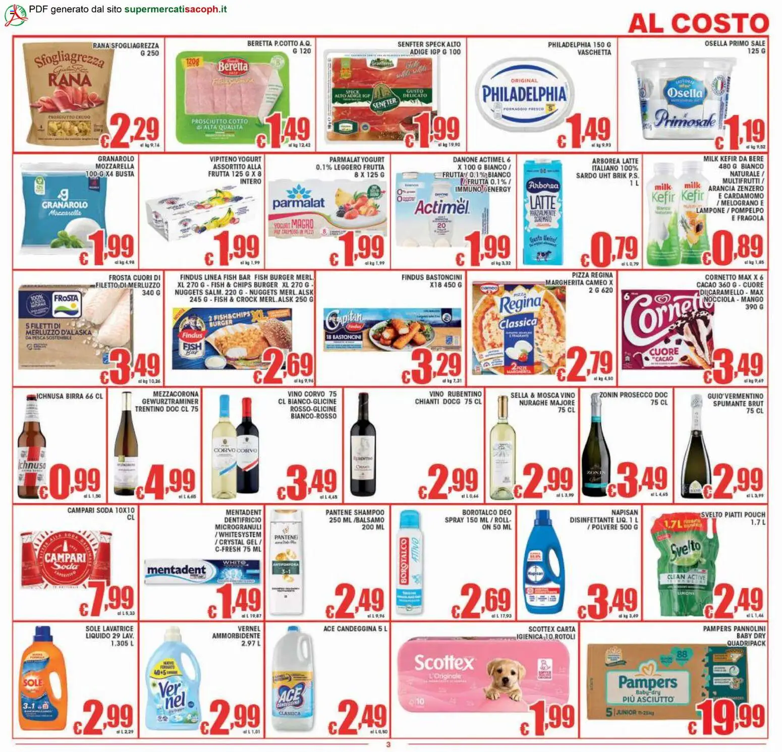Volantino Sacoph del 17.04.2026 | Pagina: 3 | Prodotti: Dentifricio, Frutta, Vino, Cacao