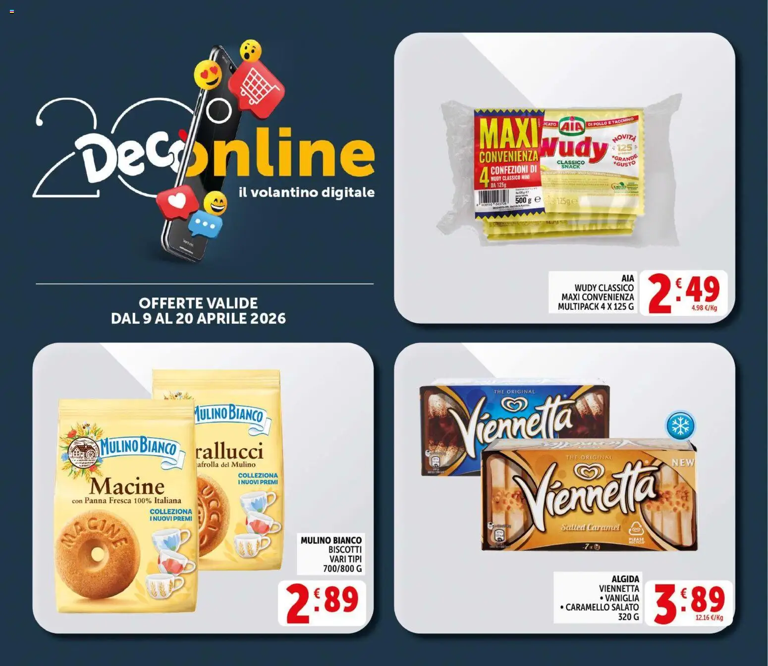 Volantino Decò del 09.04.2026 | Pagina: 21 | Prodotti: Panna, Biscotti, Tacchino, The