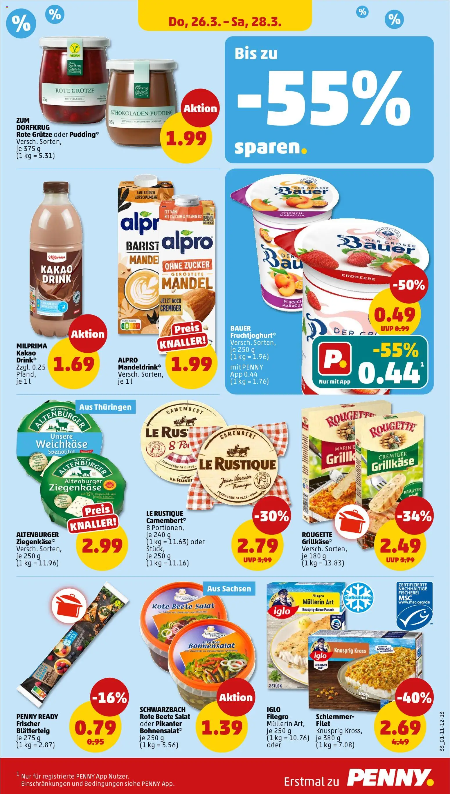 Penny Prospekt 	 – gültig ab 23.03.2026 | Seite: 35 | Produkte: Ziegenkäse, Zucker, Pfirsich, Salat