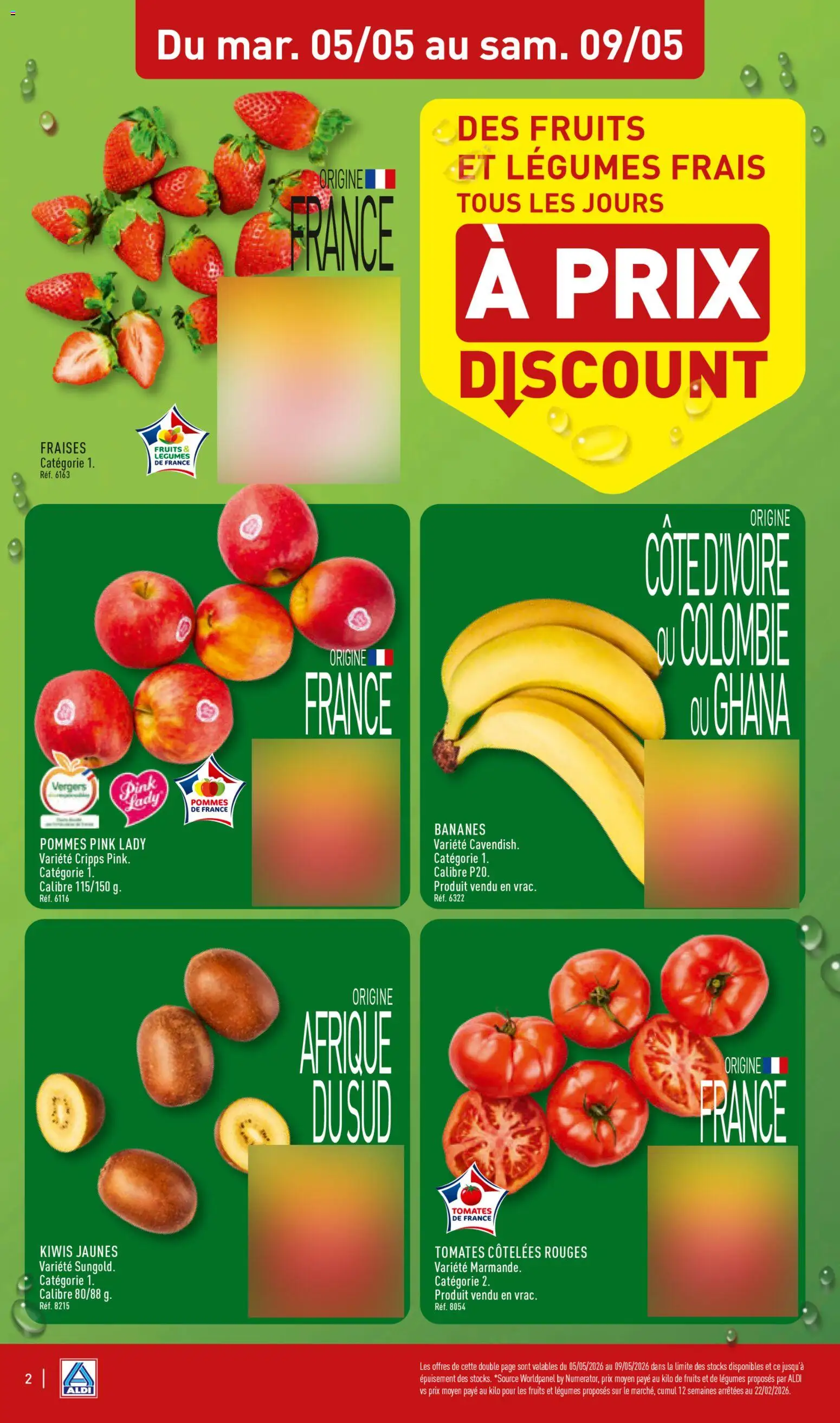 {H1} | Page: 6 | Produits: Pommes, Tomates, Bananes, Fraises