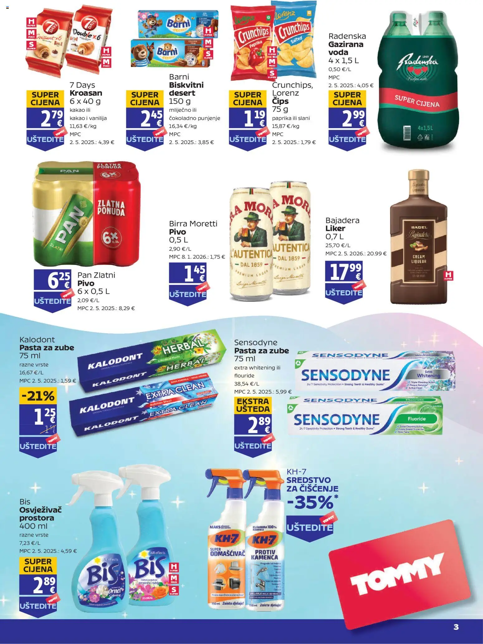 Tommy katalog | vrijedi od 26.03.2026 | Stranica: 2 | Proizvodi: Pasta za zube, Osvježivač prostora, Pasta, Kroasan