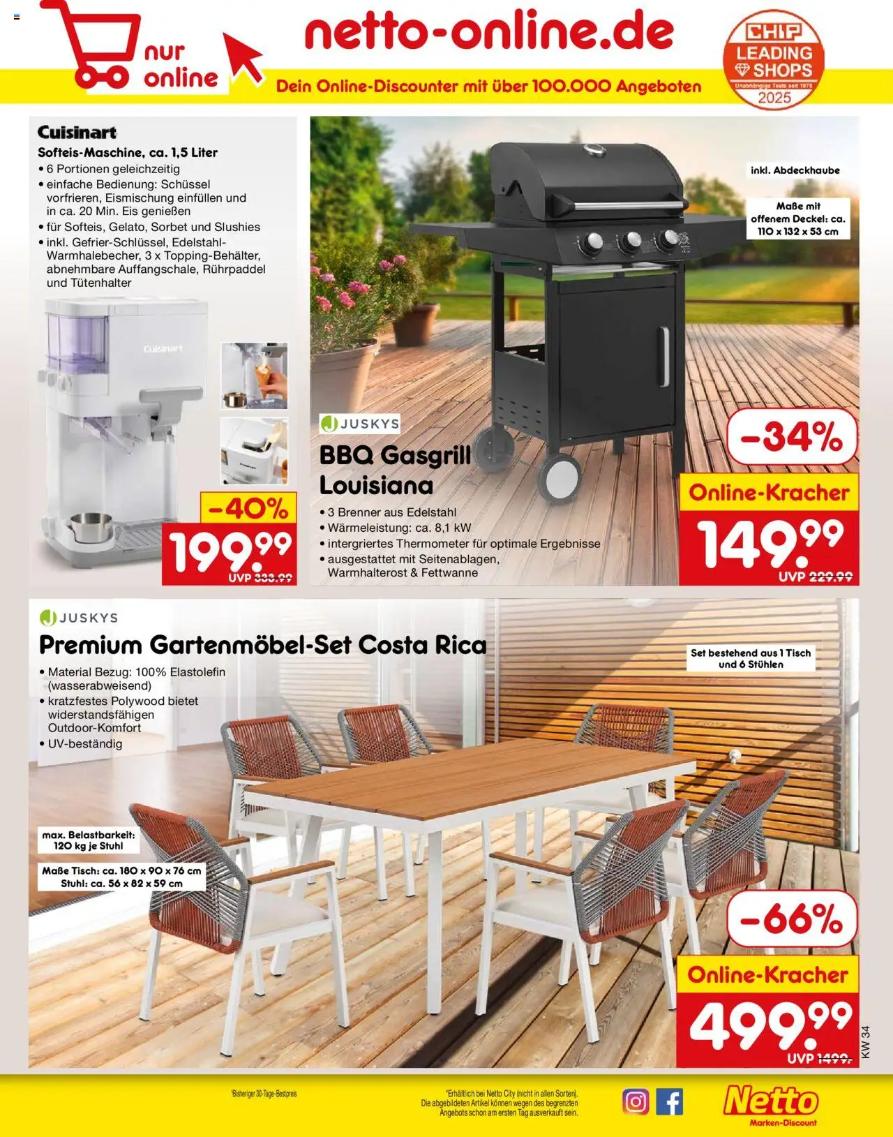 Netto Marken-Discount Prospekt 	 - gültig ab dem 18.08.2025 | Seite: 51 | Produkte: Thermometer, Tisch, Stuhl, Eis