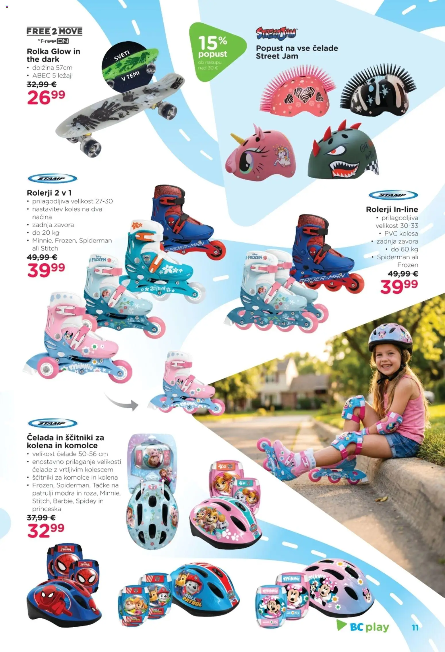 Novi Baby center katalog ponudbe – veljaven od 12.03.2026 | Stran: 11 | Izdelki: Čelada, Ščitniki