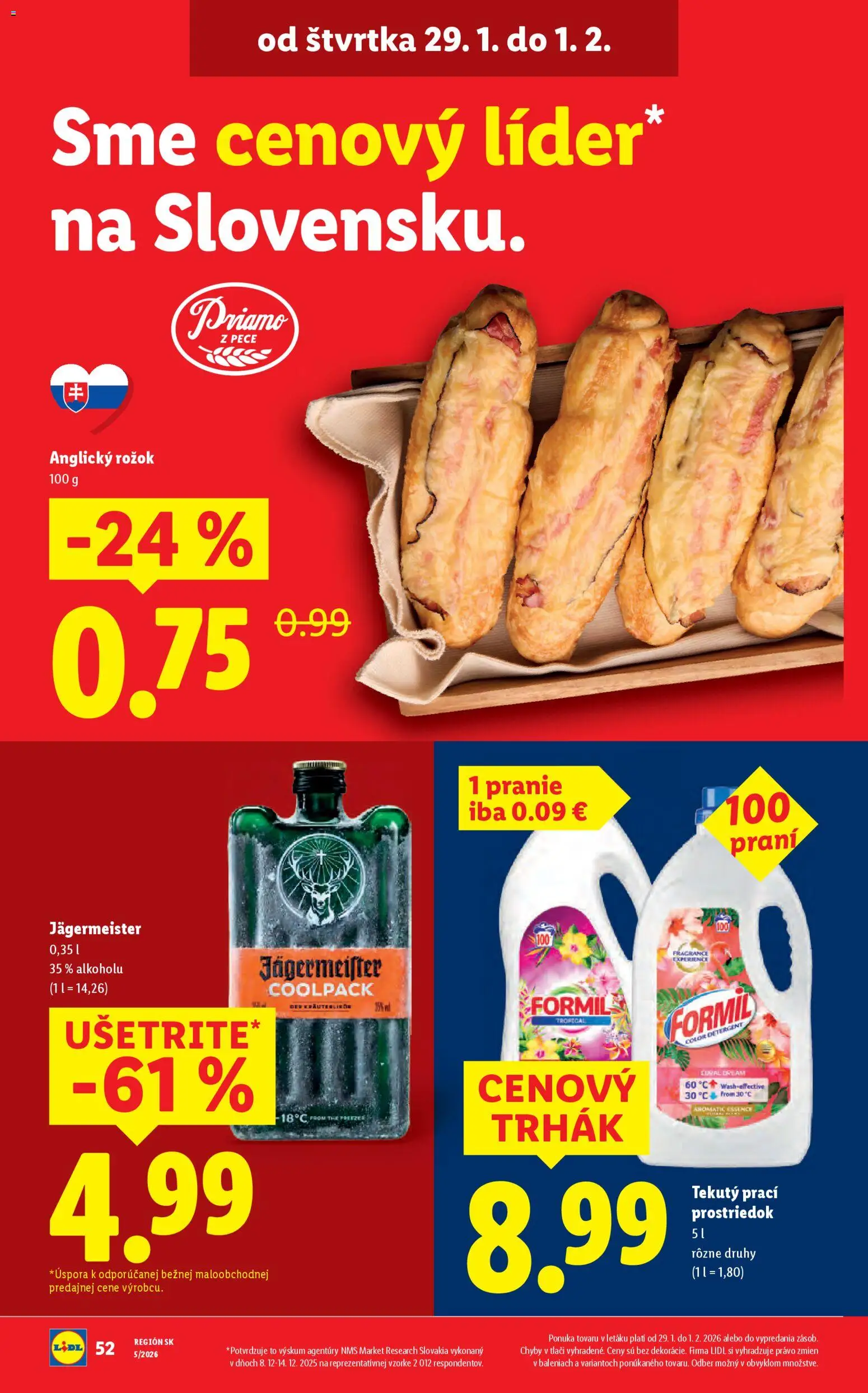 Nové Lidl akcie – leták je platný od 29.01.2026 | Strana: 4 | Produkty: Jägermeister, Rožok