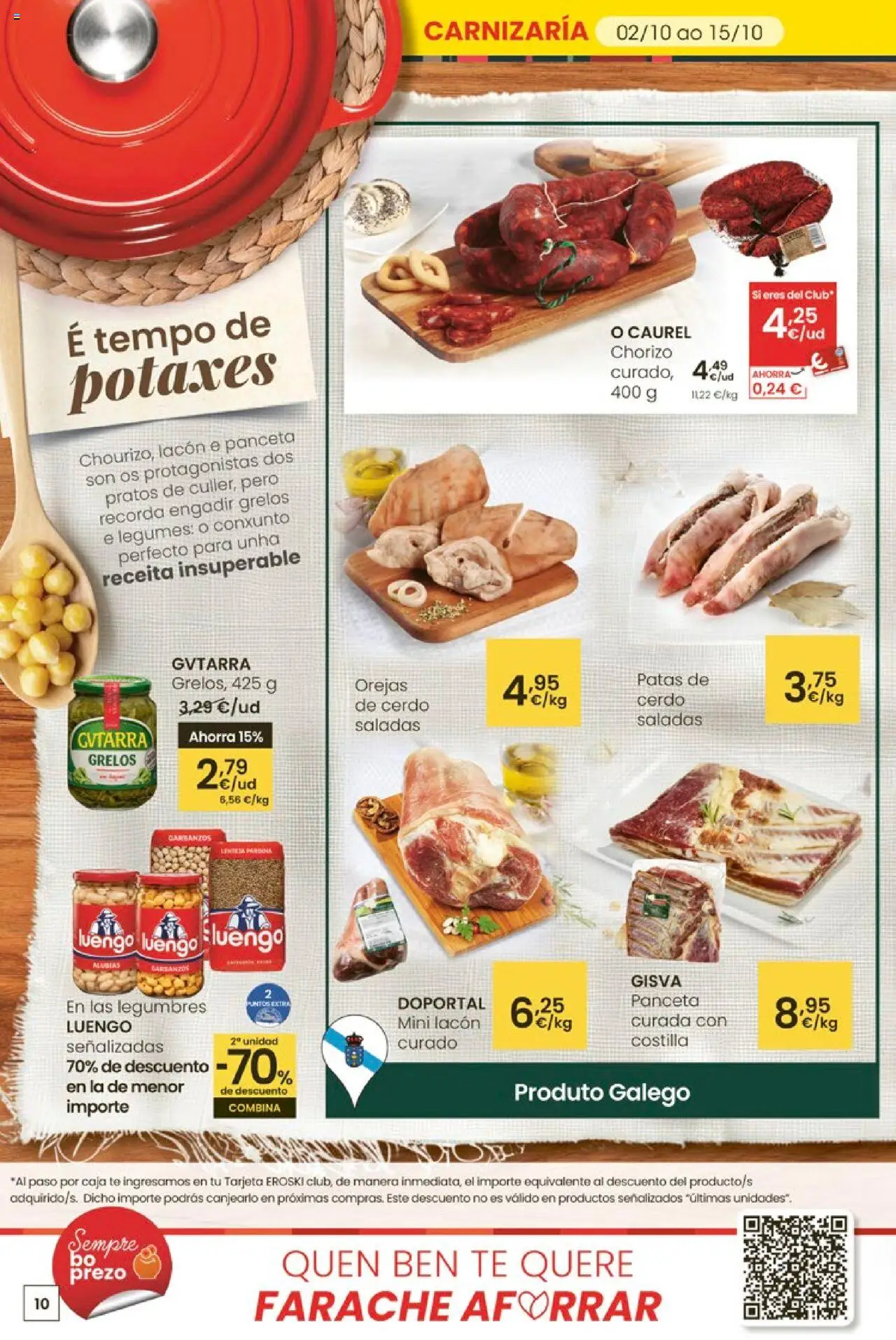 Eroski - Ofertón  │ válido desde el 02.10.2025 | Página: 10 | Productos: Ηλεκτρικός φούρνος, Cerdo, Té, Caja