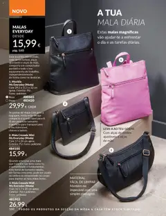 Mochila My Everyday (Moda), Com 29,5 x 11,5 x 32 cm aprox. Exterior: PU; Forro: poliéster. │ válido de 01.09.2025 | Página: 160 | Produtos: Mochila, Computador