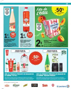 E.Leclerc - Prévisualisation de EAU GAZEUSE AROMATISÉE PAMPLEMOUSSE CITRON BULLES DE FRUITS "BADOIT", 1 L. Existe aussi : Différentes variétés. Panachage possible entre différentes variétés avec des prix différents. valide à partir de 07.04.2026 | Page: 29