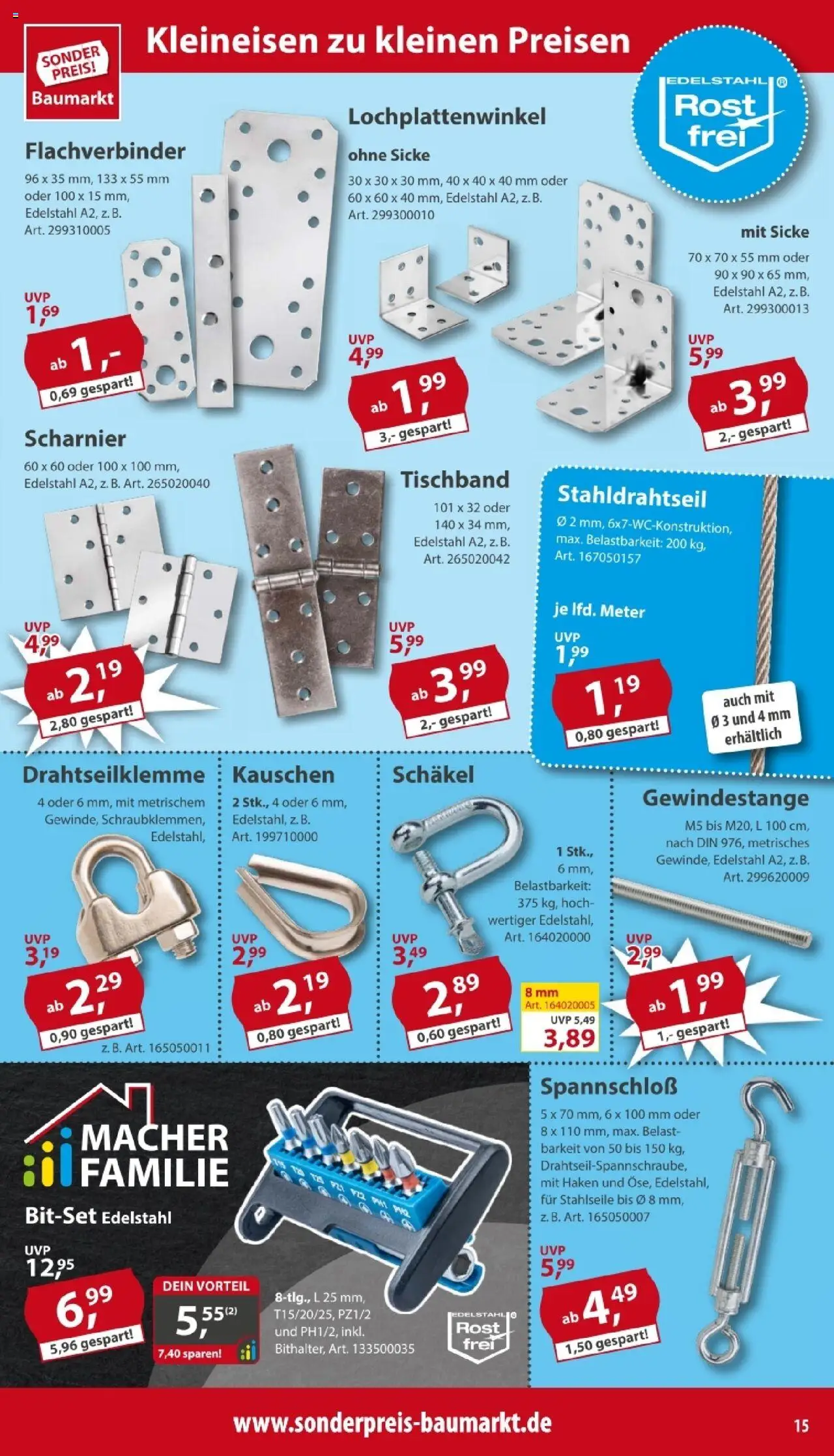 Sonderpreis Baumarkt Prospekt 	 - gültig ab dem 02.08.2025 | Seite: 15