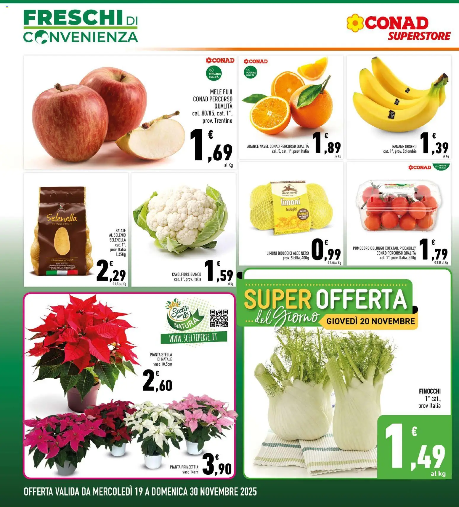 Volantino Conad del 19.11.2025 | Pagina: 2 | Prodotti: Tè, Patate, Pomodoro, Vaso