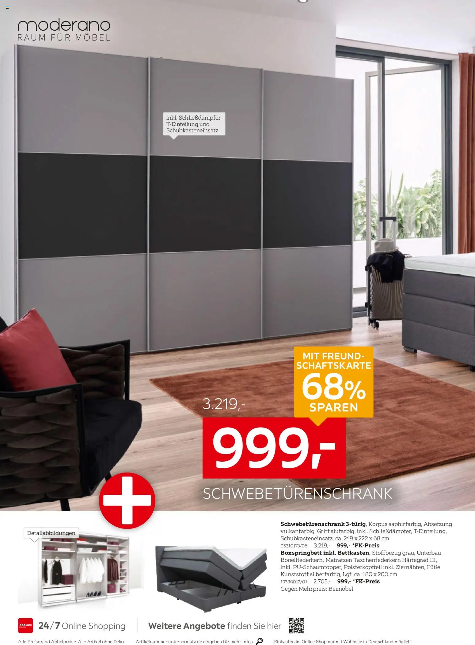 XXXL Lutz Prospekt 	 – gültig ab 22.02.2026 | Seite: 16 | Produkte: Schwebetürenschrank, Boxspringbett