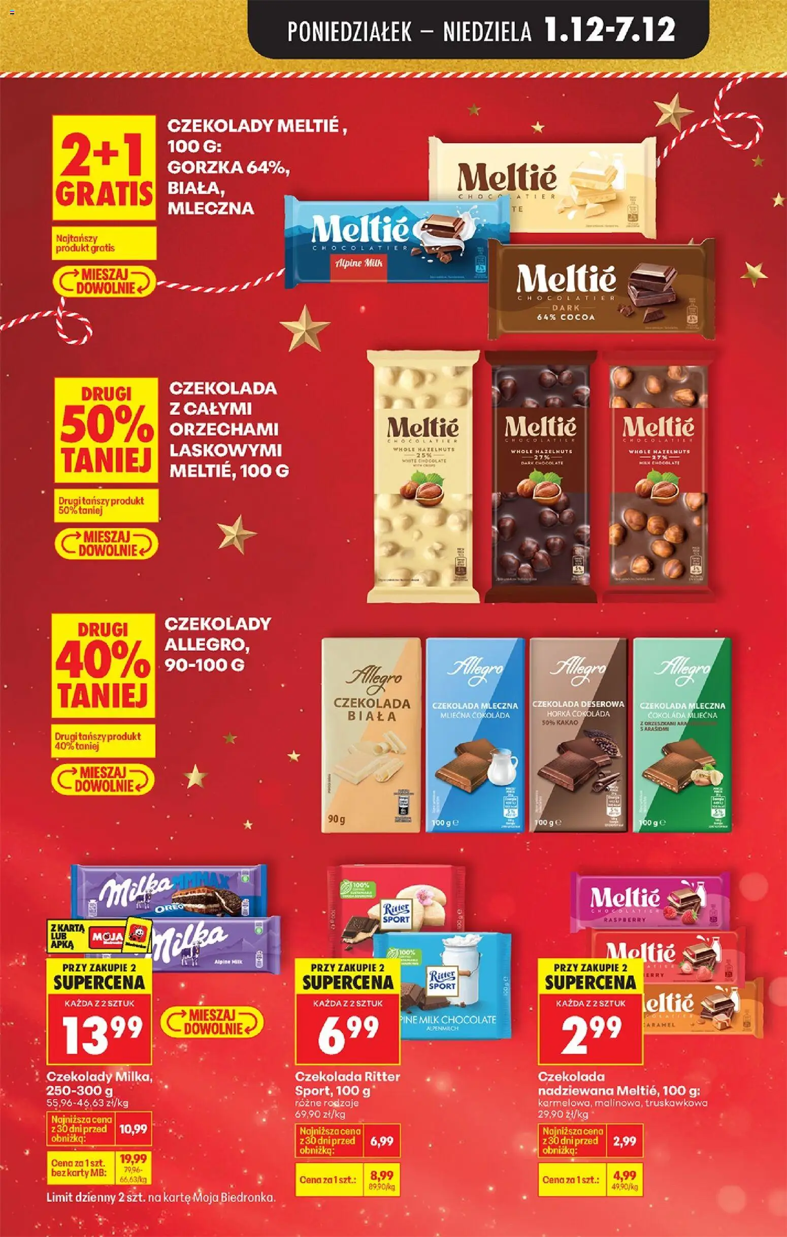 Biedronka gazetka od 01.12.2025 | Strona: 19 | Produkty: Czekolady, Kakao, Czekolady milka, Milka
