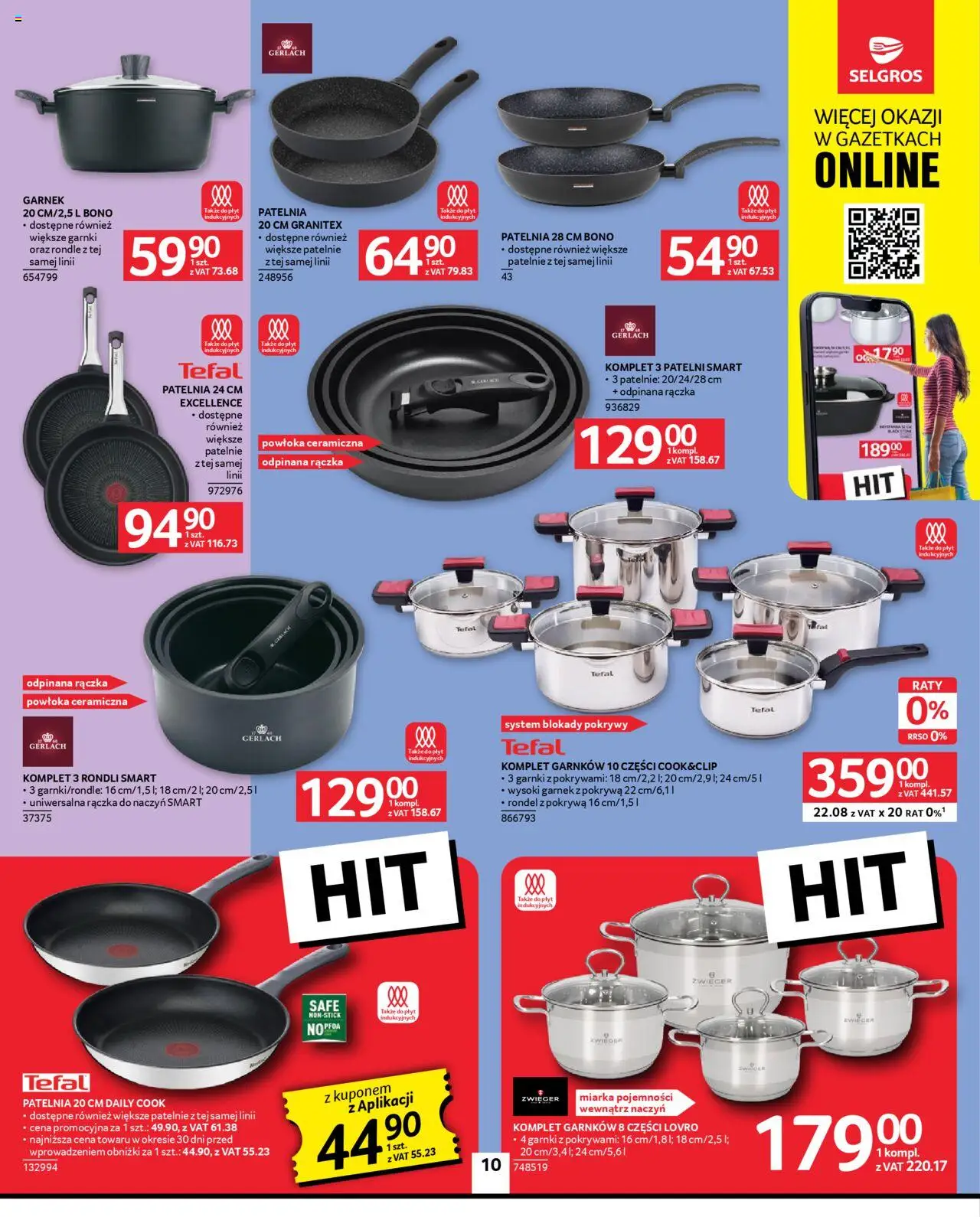 Selgros cash&carry Gazetka - Oferta przemysłowa od 09.10.2025 | Strona: 10 | Produkty: Garnek, Patelnie, Komplet garnków, Tefal