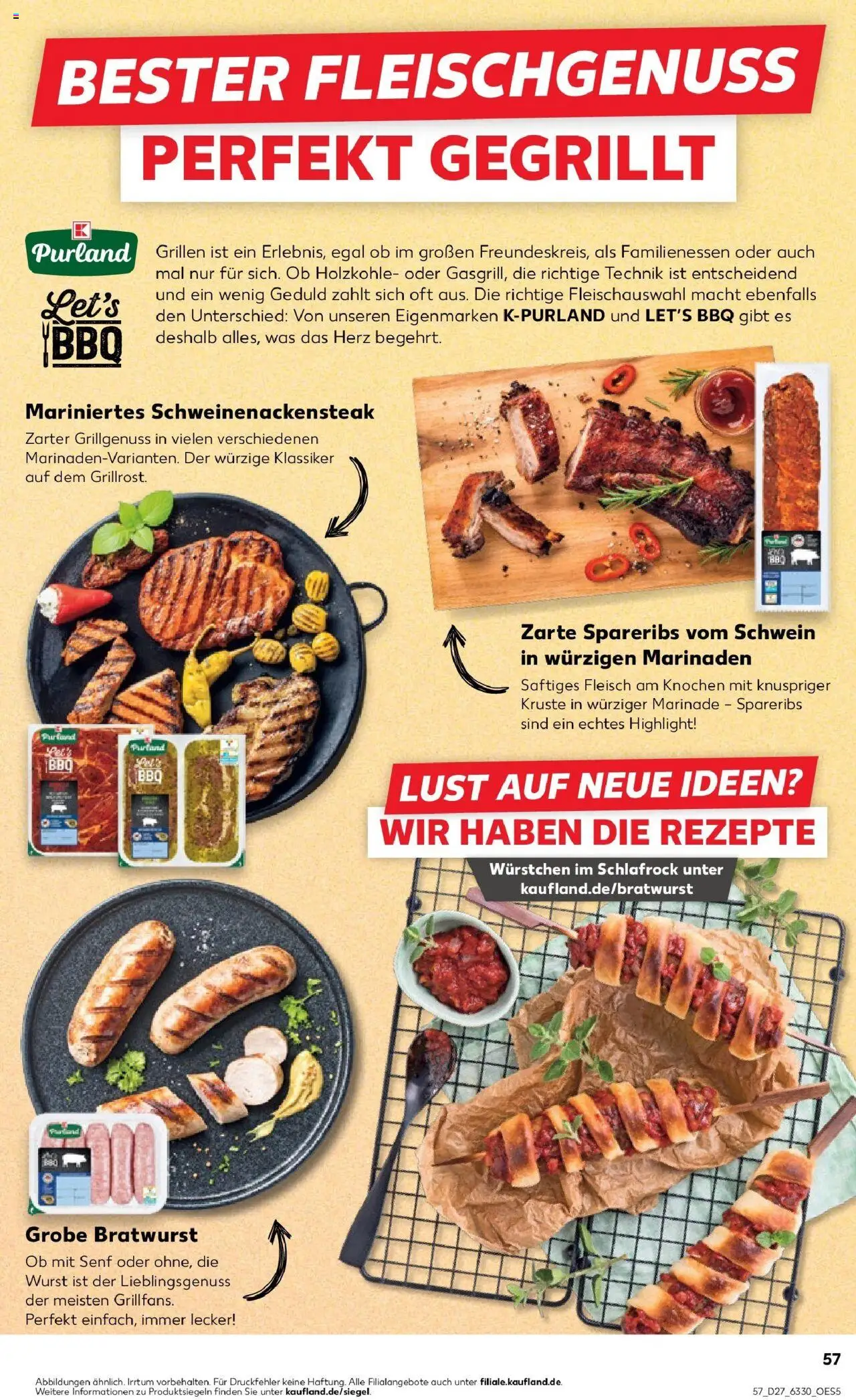 Kaufland prospekt Detmold	 - gültig ab dem 03.07.2025 | Seite: 57 | Produkte: Bratwurst, Wurst, Fleisch