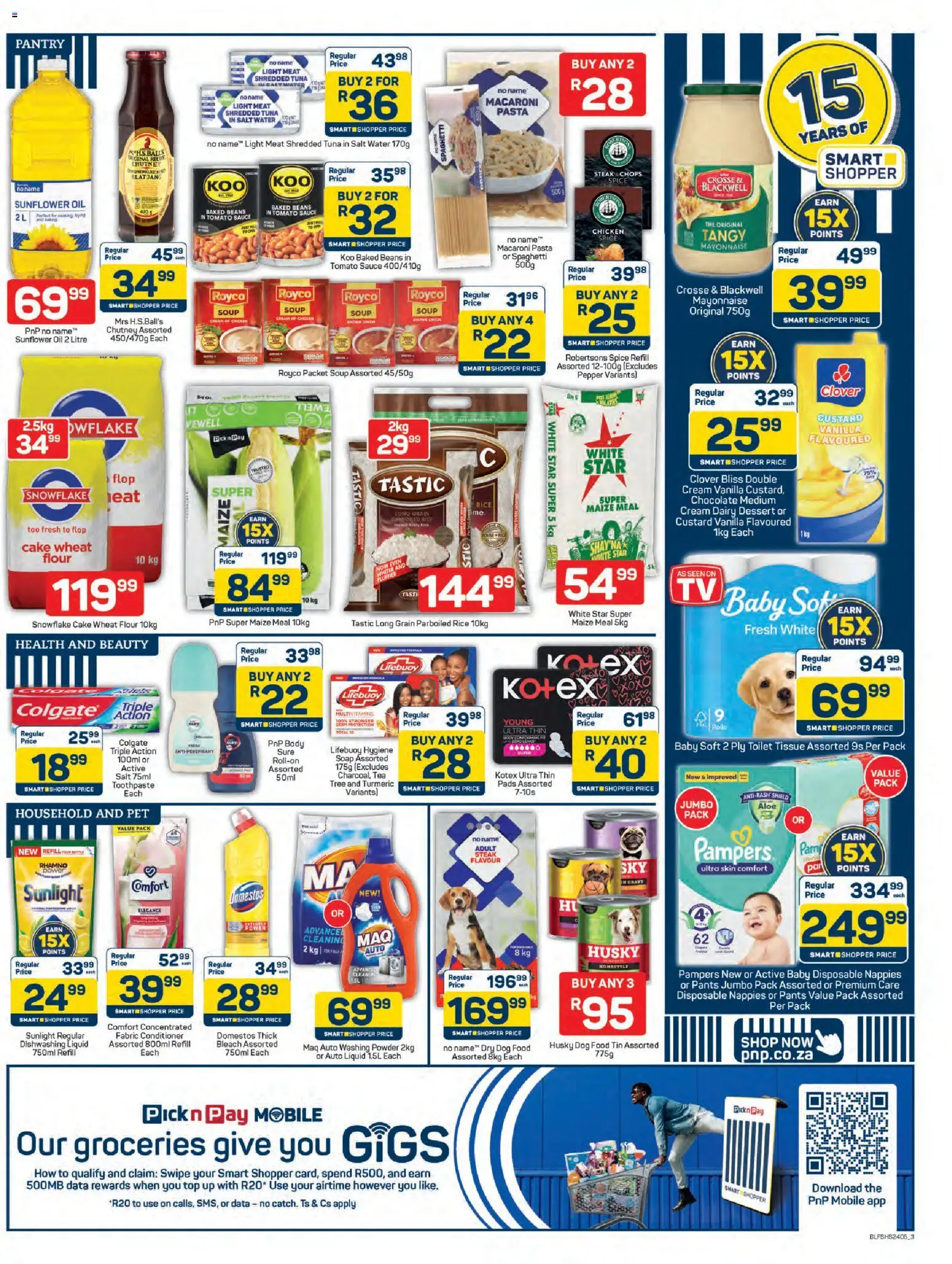 New Pick n Pay catalogue – valid from 09.04.2026 | Page: 3 | Products: Rice, Pasta, Soap, Water