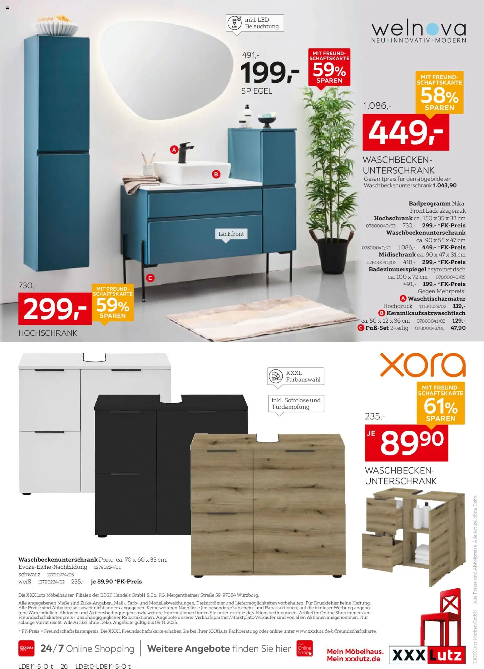 XXXL Lutz Badezimmer-Testerinnen und -Tester gesucht! – gültig ab 26.10.2025 | Seite: 26 | Produkte: Waschbecken, Unterschrank, Hochschrank, Midischrank