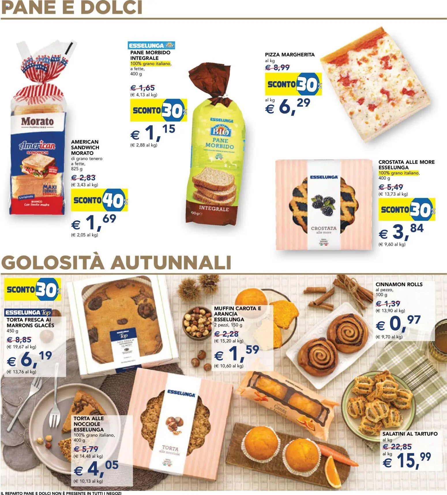 Volantino Esselunga S del 07.11.2025 | Pagina: 19 | Prodotti: Pane, Top, Nocciole, Torta