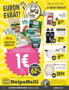 Halpa Halli-mainoslehti voimassa 18.03.2026 alkaen