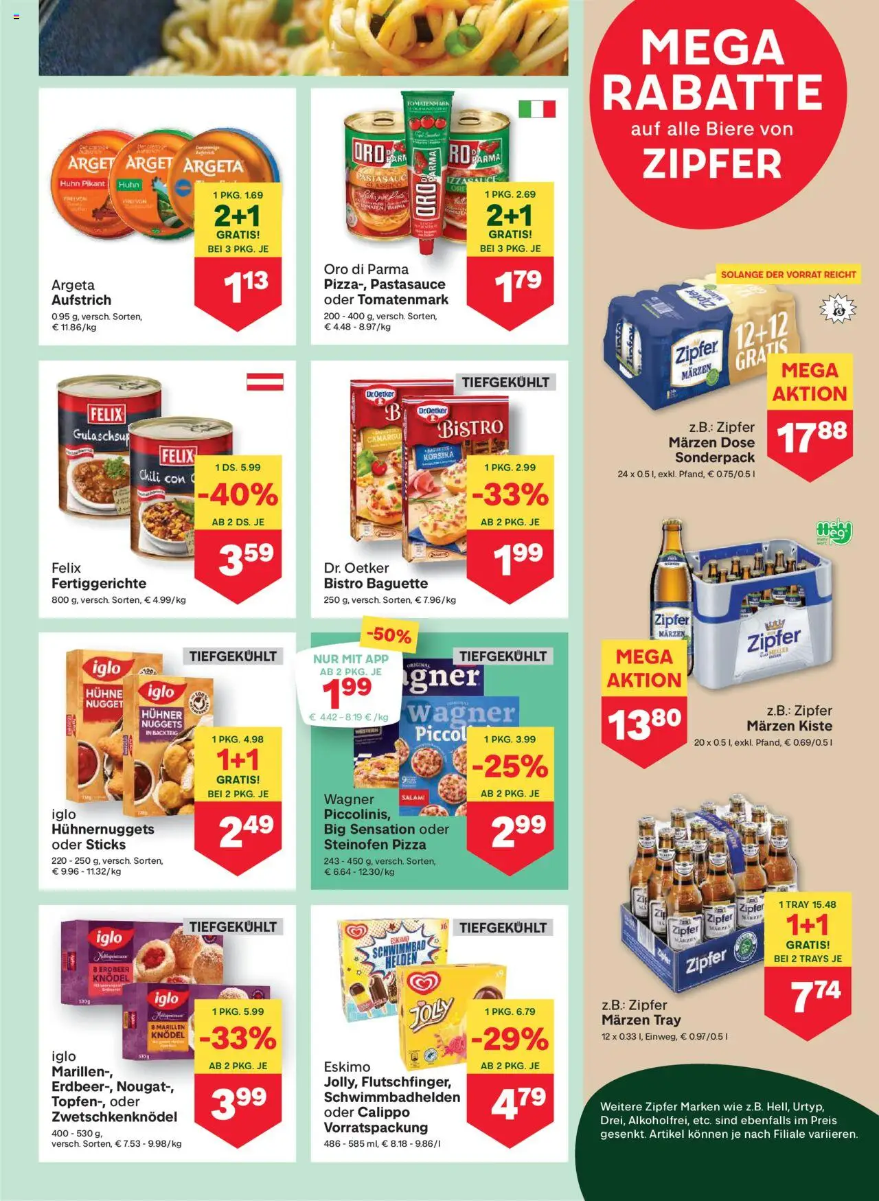 MPREIS Hohenems gültig ab 11.09.2025 | Seite: 7 | Produkte: Fertiggerichte, Chili, Salami, Pizza