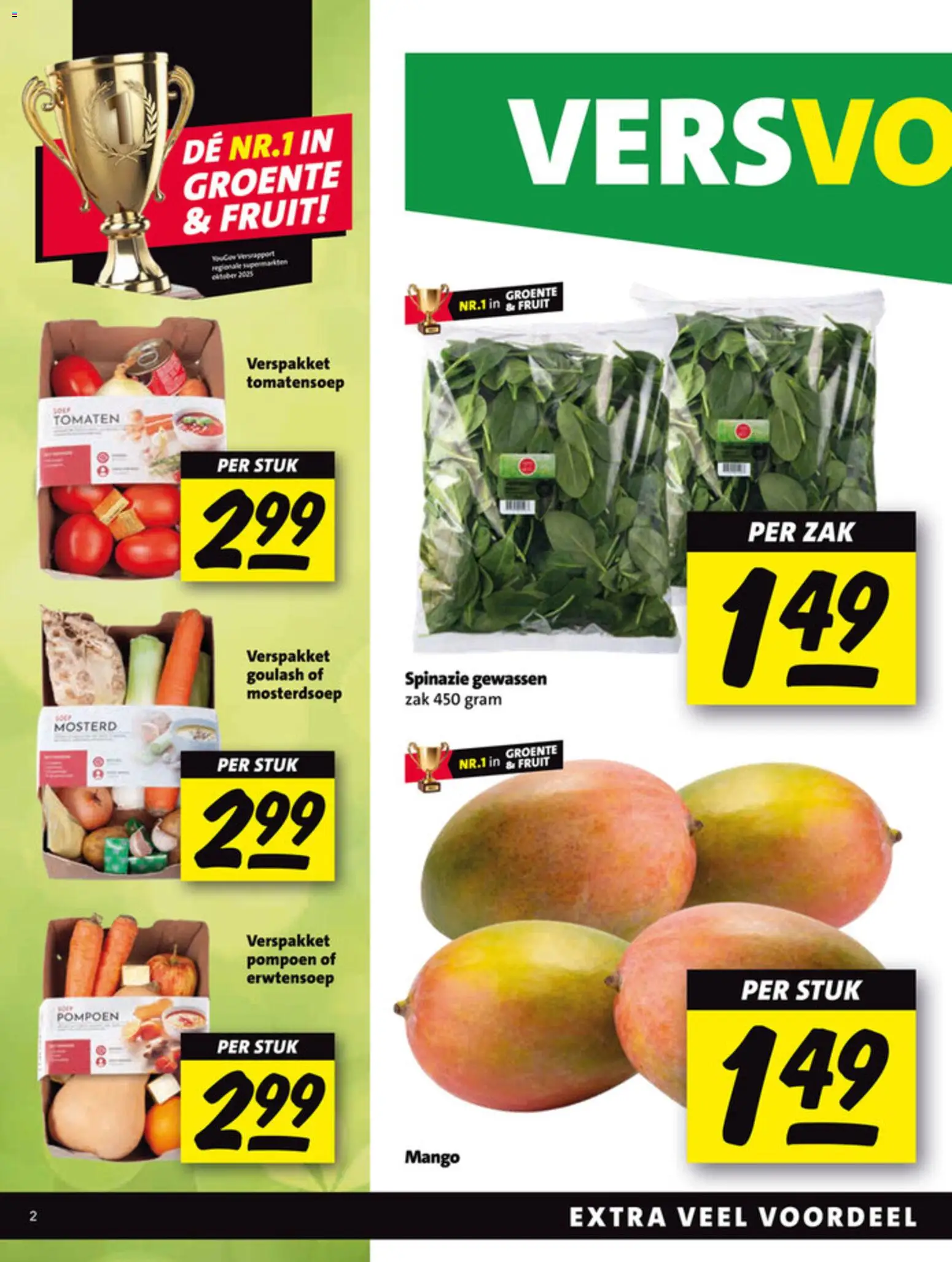 {H1} | Pagina: 2 | Producten: Spinazie, Zak, Fruit, Mango