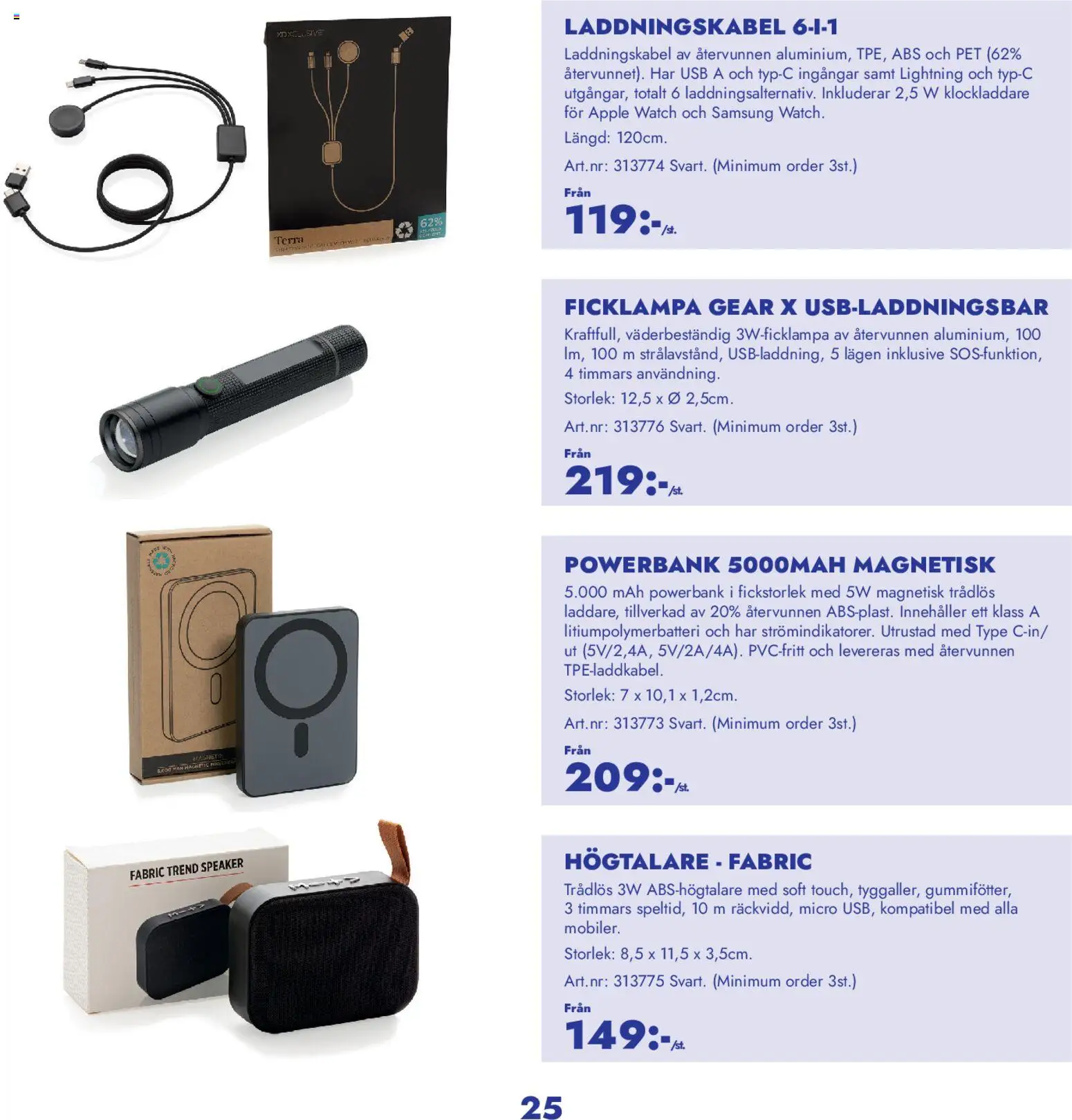 Lyreco reklamblad aktuell från 15.12.2025 | Sida: 25 | Produkter: Äpple, Powerbank, Högtalare, USB