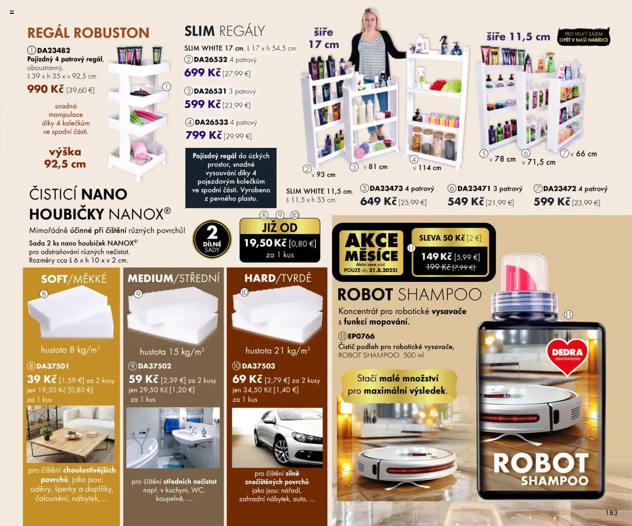 Dedra Katalog 8 2025 │ platný od 25.07.2025 | Strana: 83 | Produkty: Regál, Vysávače