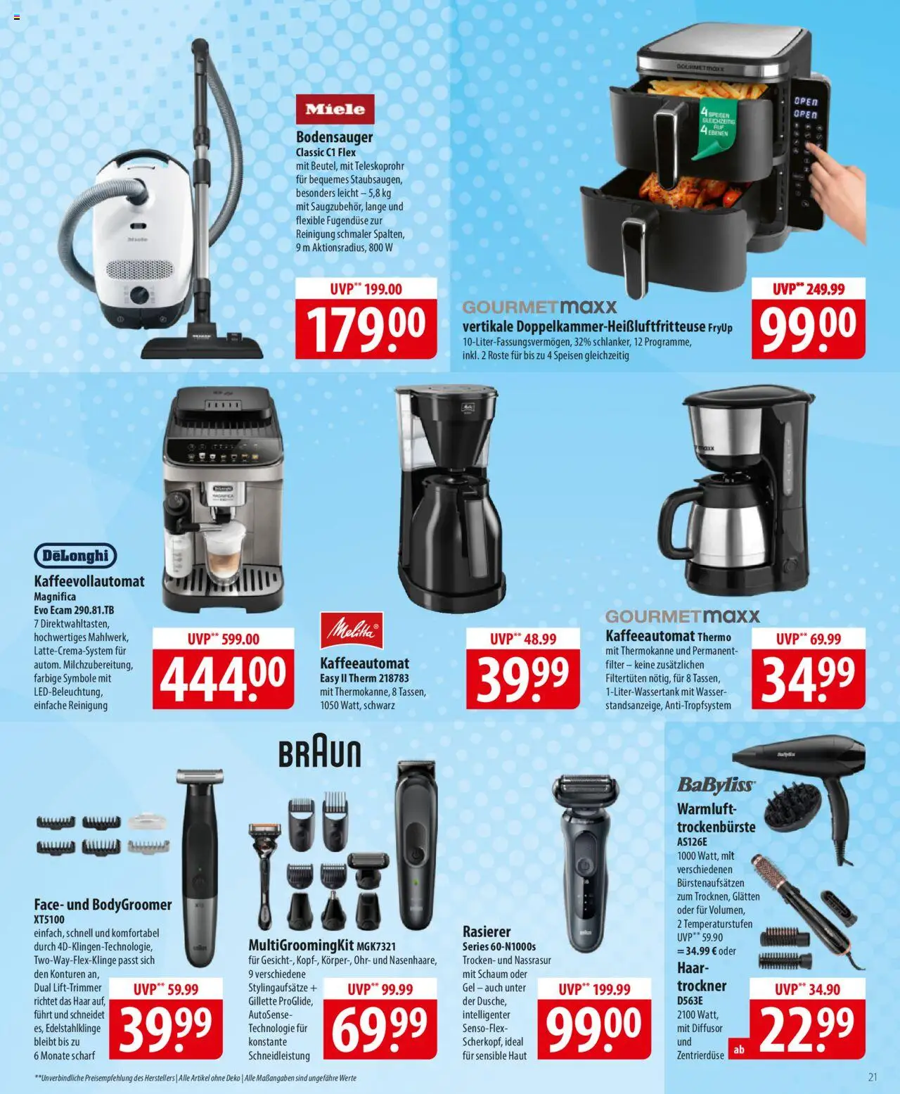 Famila Prospekt 	 – gültig ab 27.10.2025 | Seite: 21 | Produkte: Miele, Trockner, Wasser, Kaffeevollautomat