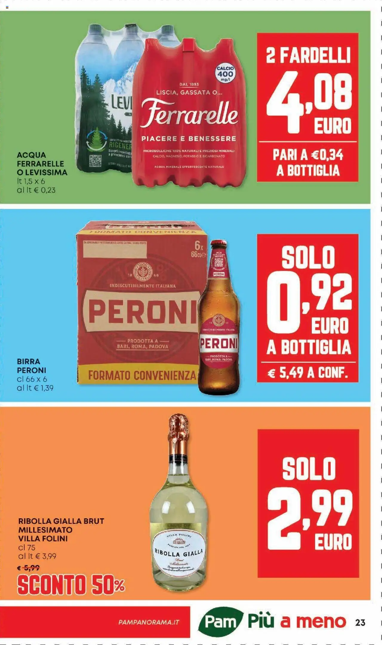 Volantino Panorama del 07.08.2025 | Pagina: 23 | Prodotti: Bicarbonato, Acqua, Acqua minerale, Bottiglia