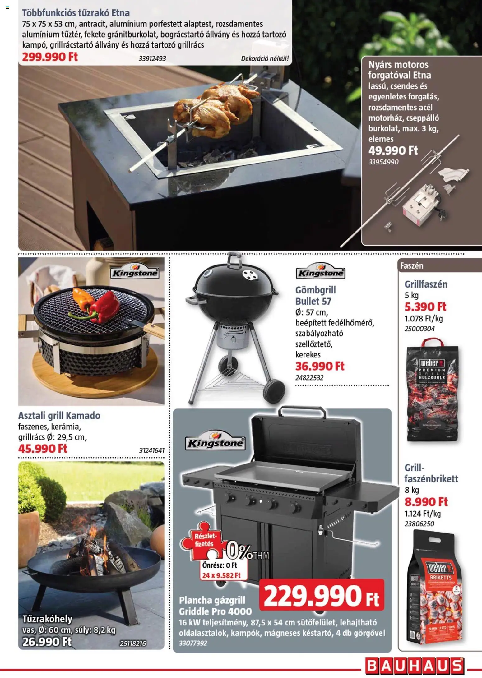 Bauhaus akciós ujság - amely érvényes a következő dátumtól: 02.04.2026 | Oldal: 9 | Termékek: Nyárs, Grill, Tűzrakóhely, Dekoráció