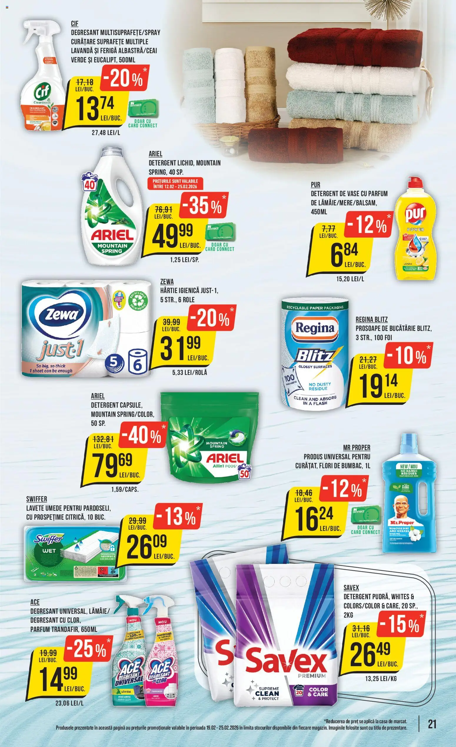 Noul catalog Mega Image – valabil de la 19.02.2026 | Pagină: 21 | Produse: Pomelo, Trandafir, Detergent, Lavete