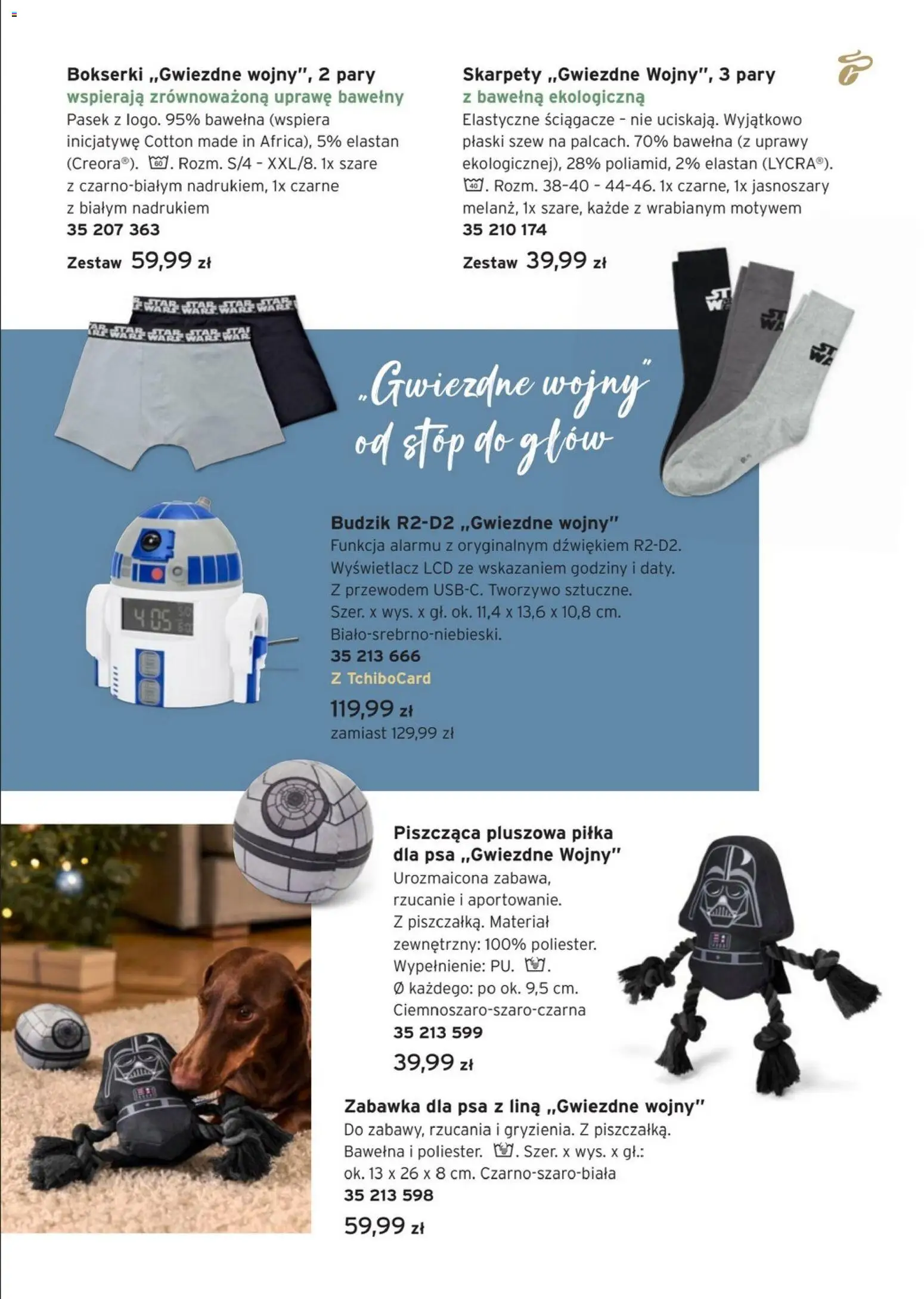 Tchibo promocje od 25.11.2025 | Strona: 9 | Produkty: Bokserki, Budzik, Pasek, Zabawka dla psa