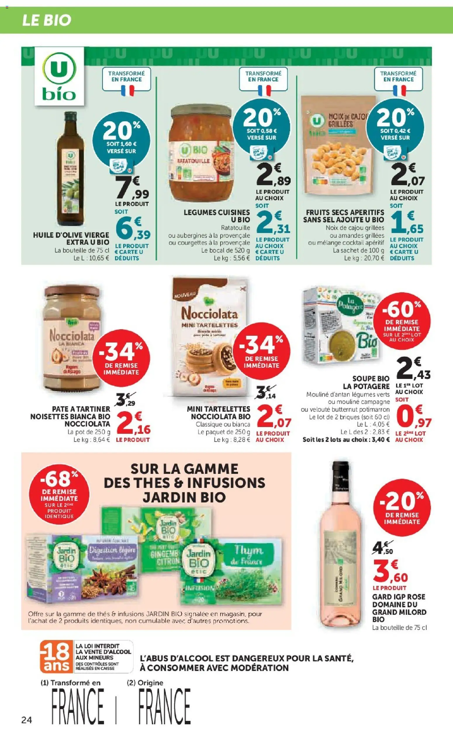 {H1} | Page: 24 | Produits: Huile d'olive vierge, Noix de cajou, Pâte à tartiner, Huile