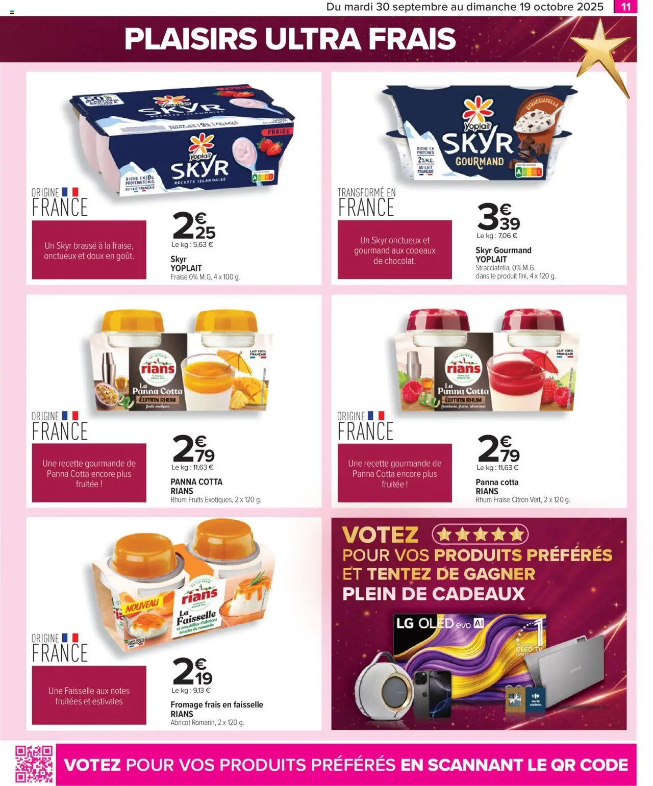  | Page: 11 | Produits: Fraise, Lait, Fromage, Fromage frais