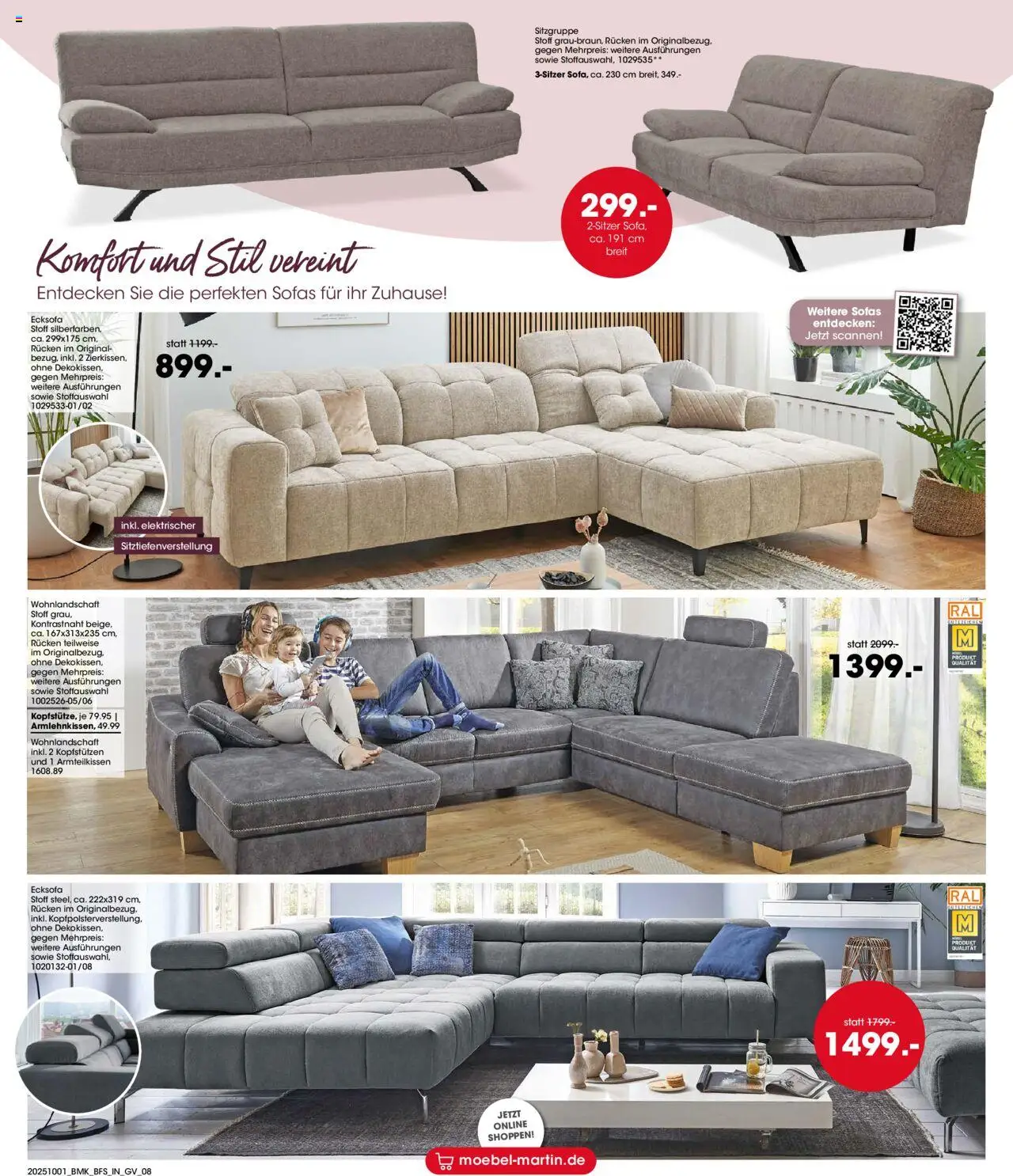 Möbel Martin Prospekt Besser schlafen	  – gültig ab 01.10.2025 | Seite: 8 | Produkte: Wohnlandschaft, Ecksofa