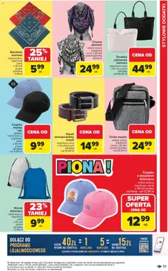 Carrefour - Gazetka Szkoła nowy sezon od 28.07.2025 | Strona: 59 | Produkty: Torebka, Czapka, Pasek, Tekstylia
