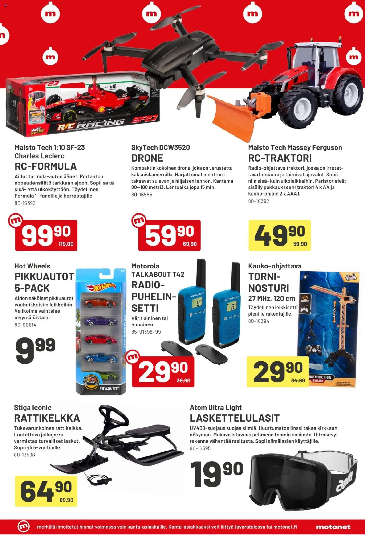 Motonet tarjoukset – voimassa 03.12.2025 alkaen | Sivu: 13 | Tuotteet: Paristot, Drone, PC, Radio